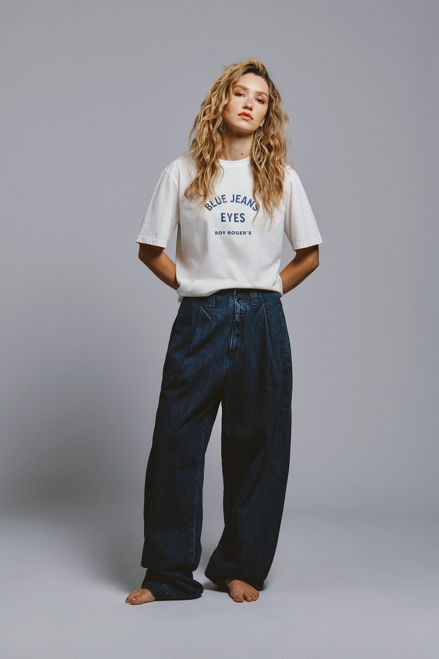 EVA X ROY ROGER'S - PANTALONE EVA DENIM MID STONE RND90351CT311033 C0999 ROY ROGER'S 