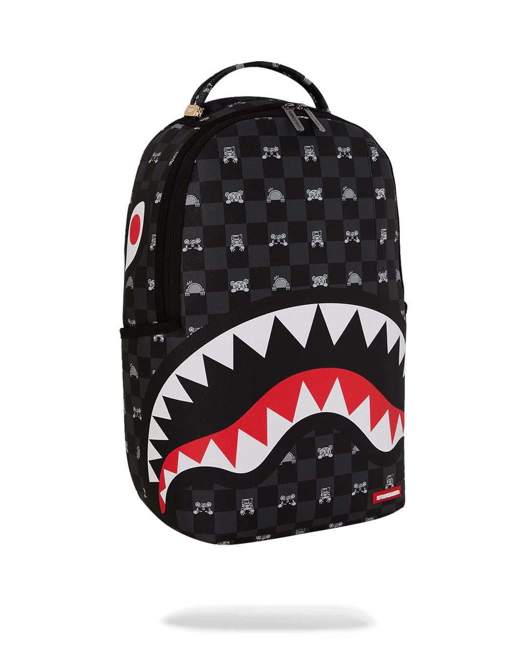 SPRAYGROUND  910B8872NSZ  GRAY PEEKING CHARACTER CHECK BACKPACK 910B8872NSZ V.UNICA SPRAYGROUND 