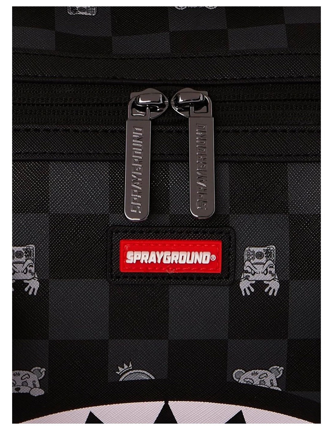SPRAYGROUND UNISEX GRAY PEEKING CHARACTER CHECK MINI 910B8911NSZ V.UNICA SPRAYGROUND 