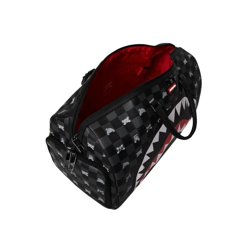 Borsone Sprayground Gray Peeking Character Check Duffle Black 910D8910NSZ V.UNICA SPRAYGROUND 