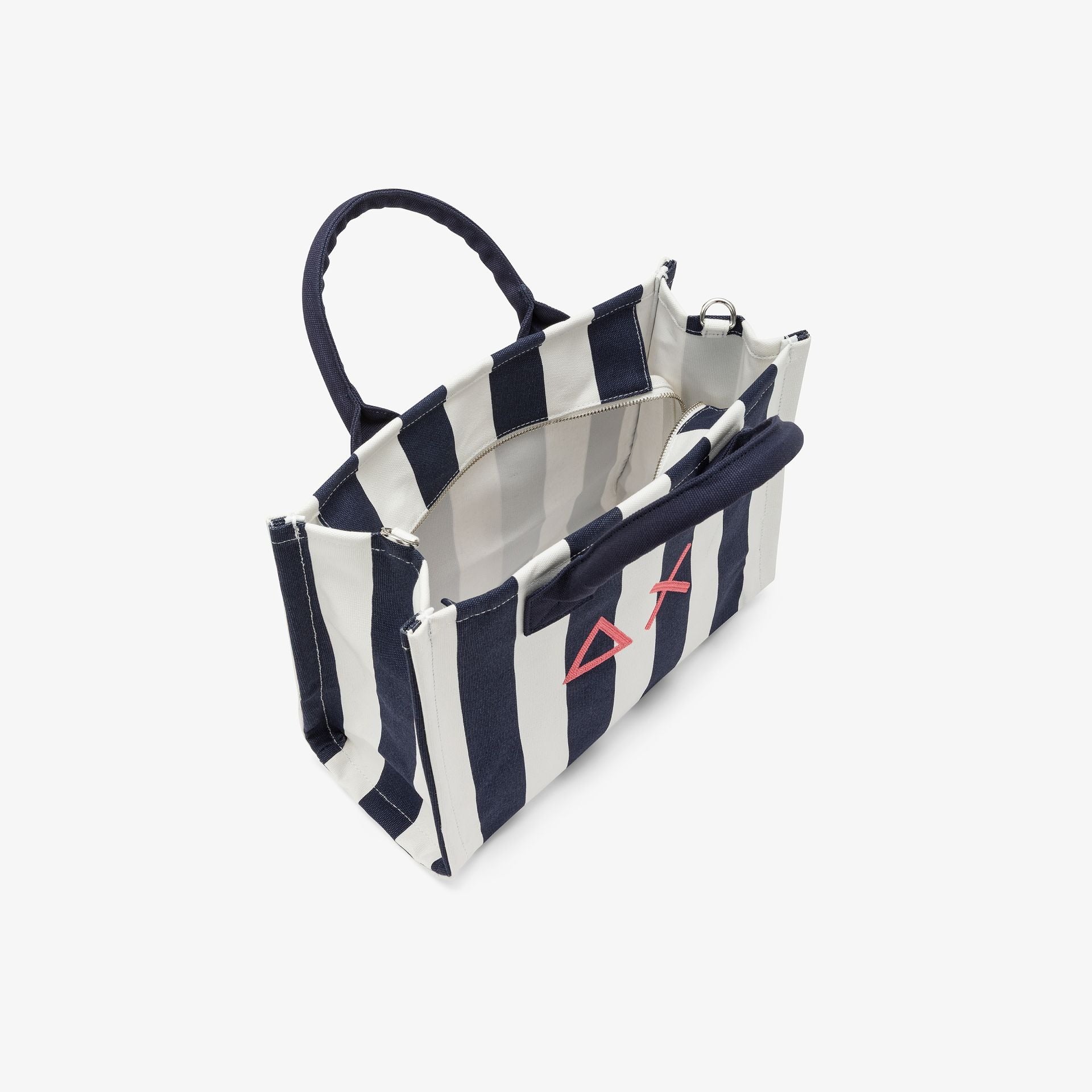 Shopping bag Cali in tela di cotone stampato blu navy/bianco panna W36220 0731 SUN 68 