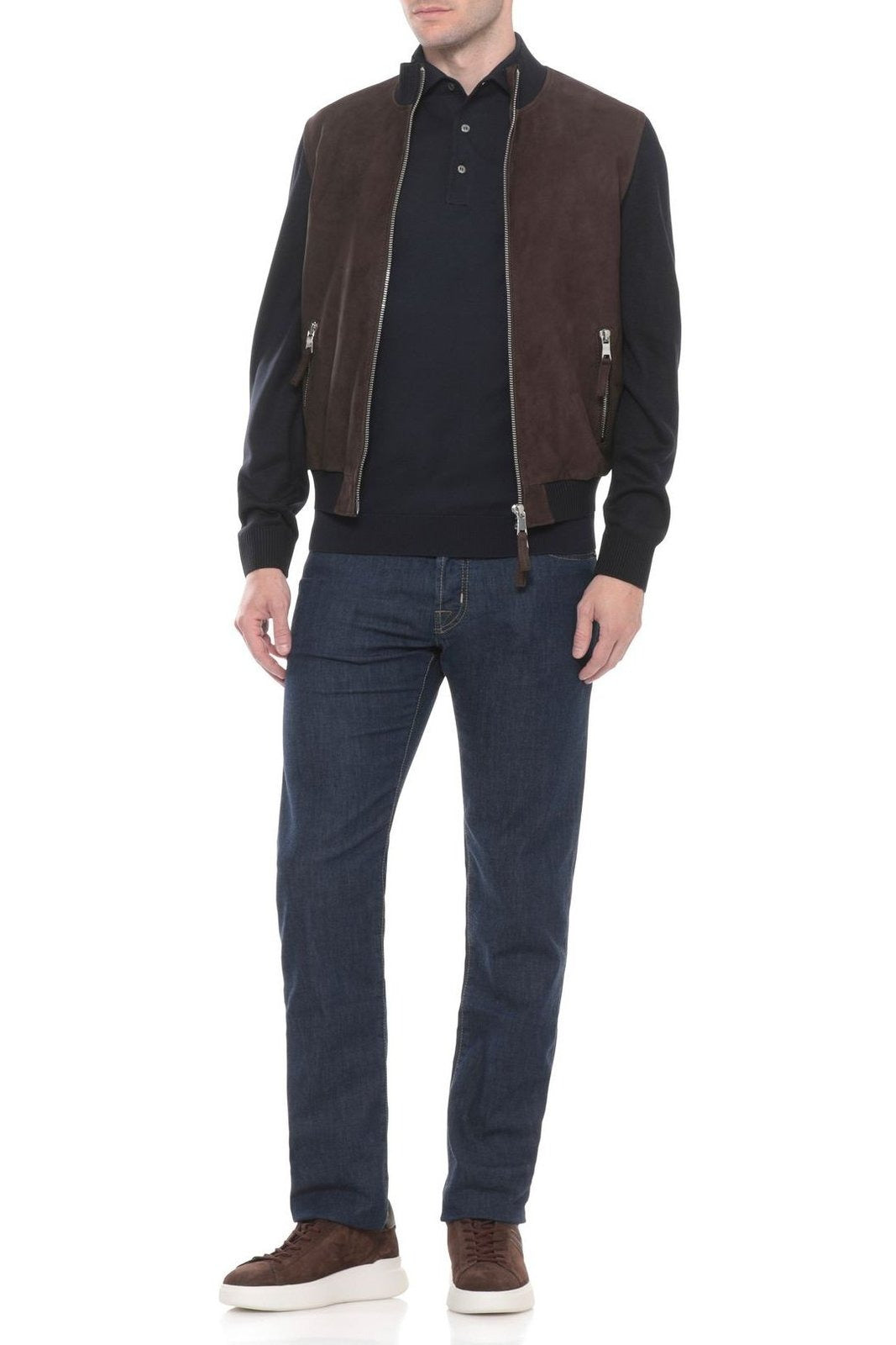 The Jackie Leathers derek knit dark brown-blu DERK-SUKN 309 THE JACK LEATHERS 