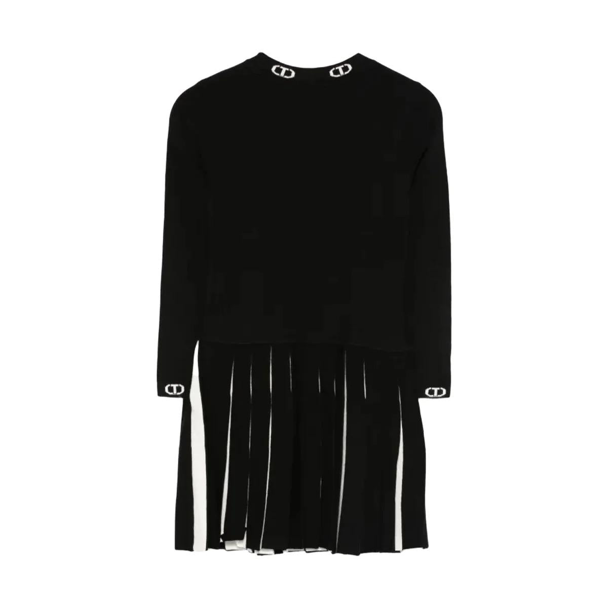 Abito Twinset bicolore nero/off white 252GJ3101 11656 TWINSET 