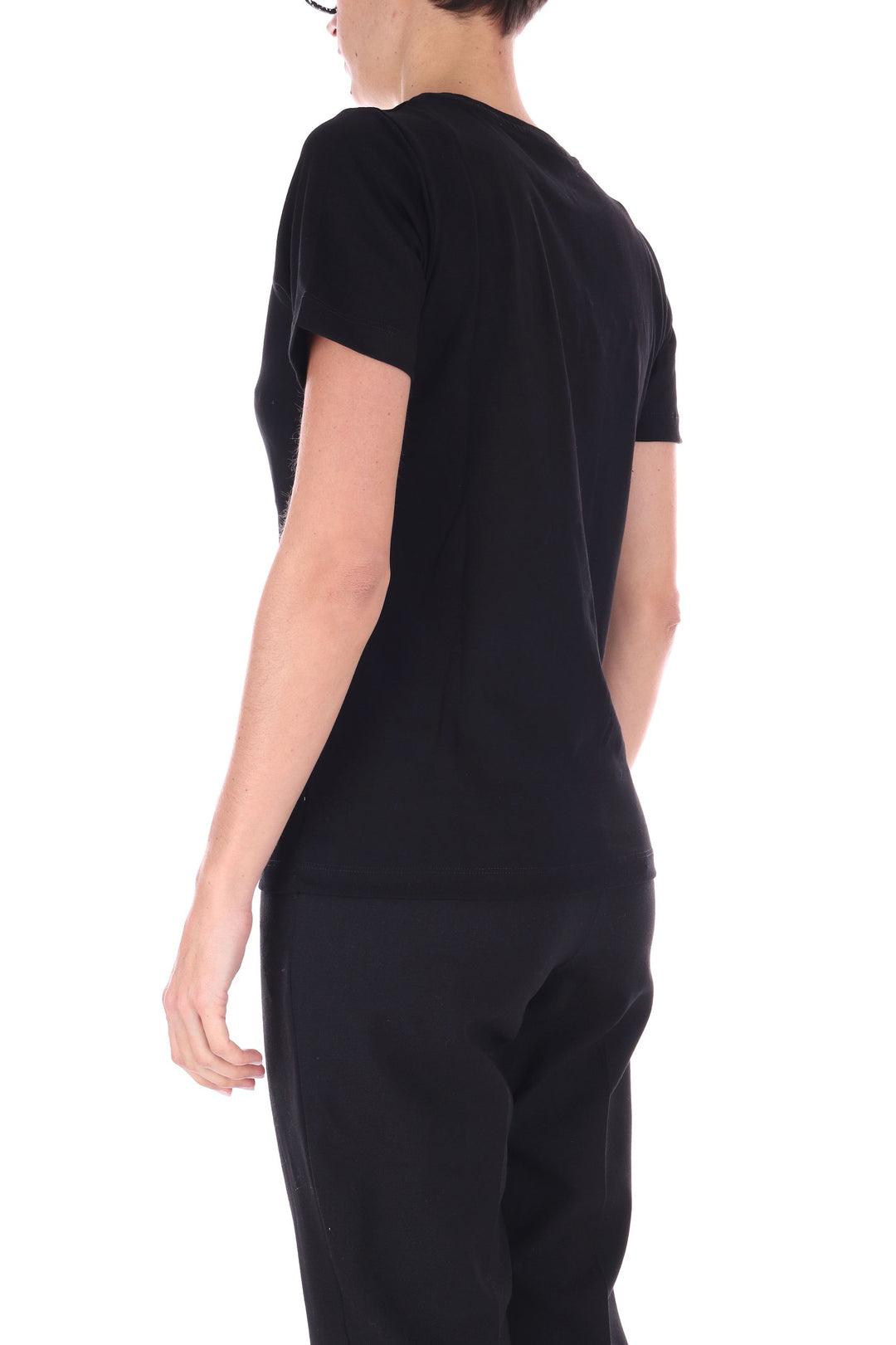 T-shirt Gaelle  in jersey con ricamo nera