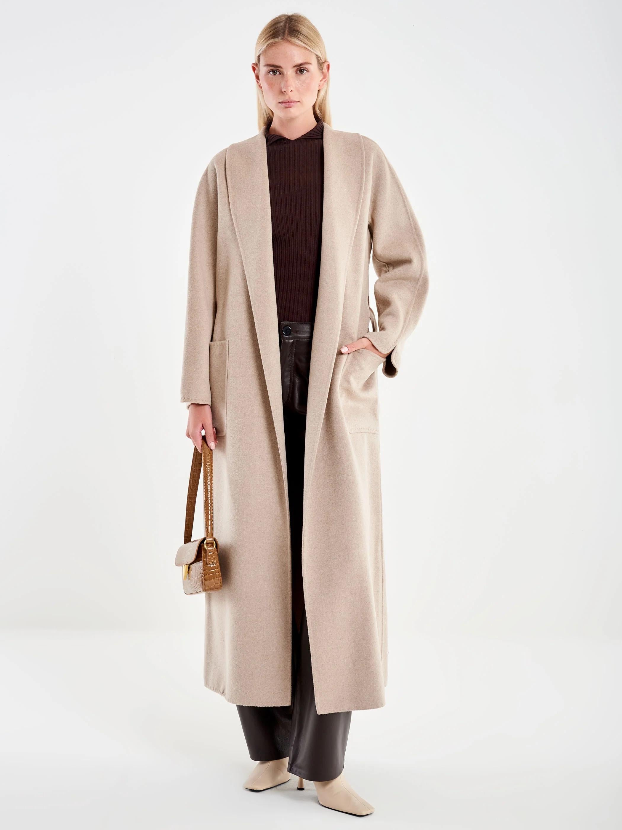 Cappotto Lungo con Cintura beige TF0004 BEIGE VICOLO 