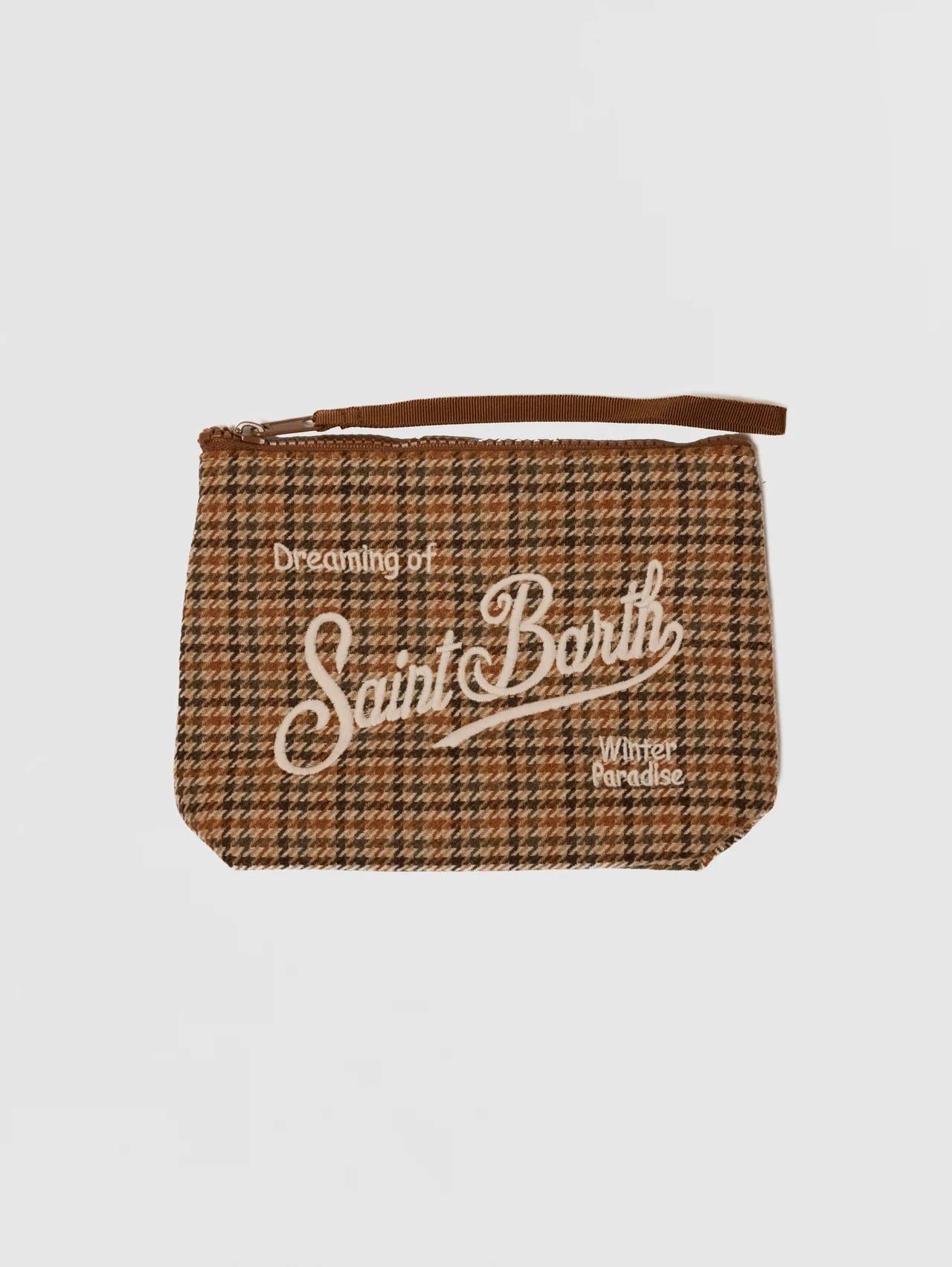 MC2 SAINT BARTH<BR/>Box con Cappello in Lana e Pochette Pied de Poule Beige BOX0022 03243I MC2 SAINT BARTH 