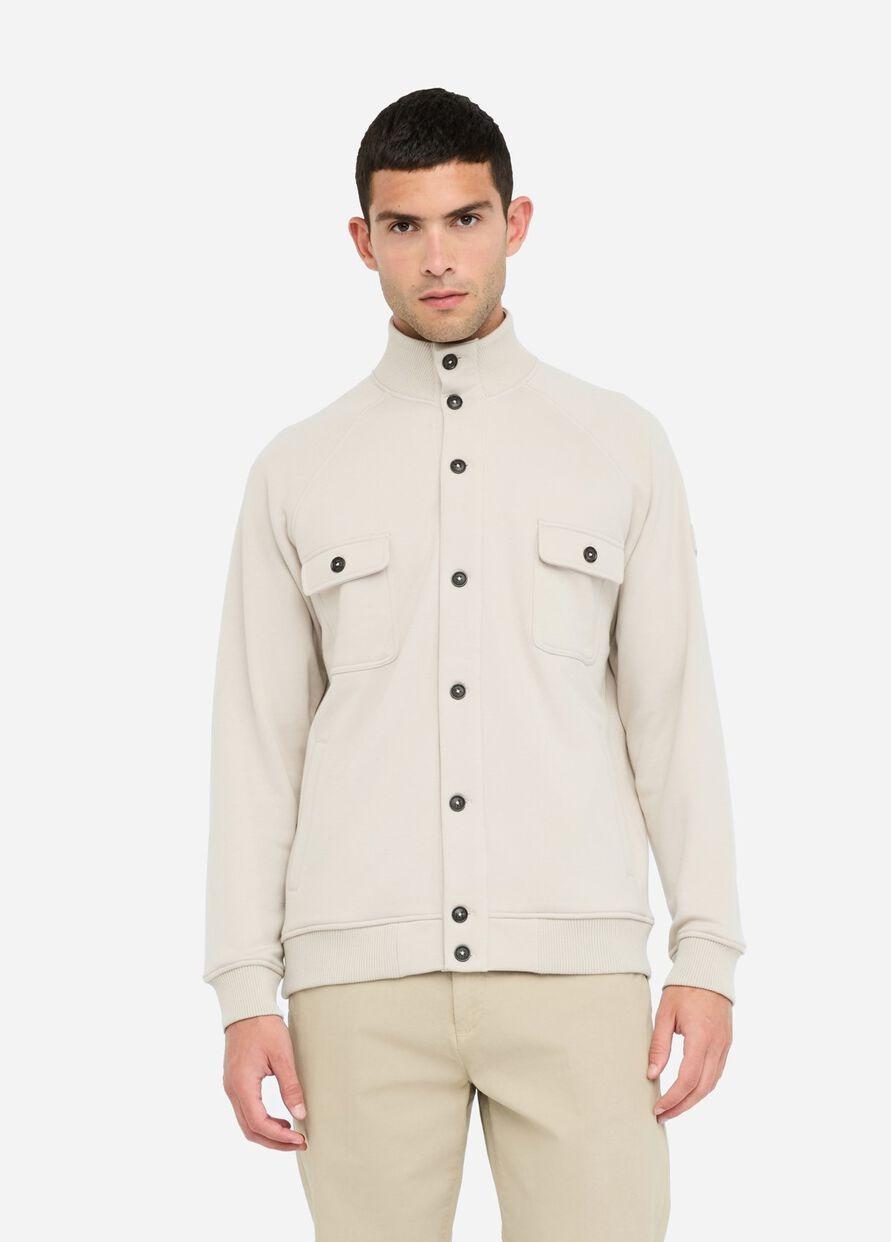 Liu-jo Cardigan in felpa di cotone nebbia QF5160F0328 50000 LIU-JO 