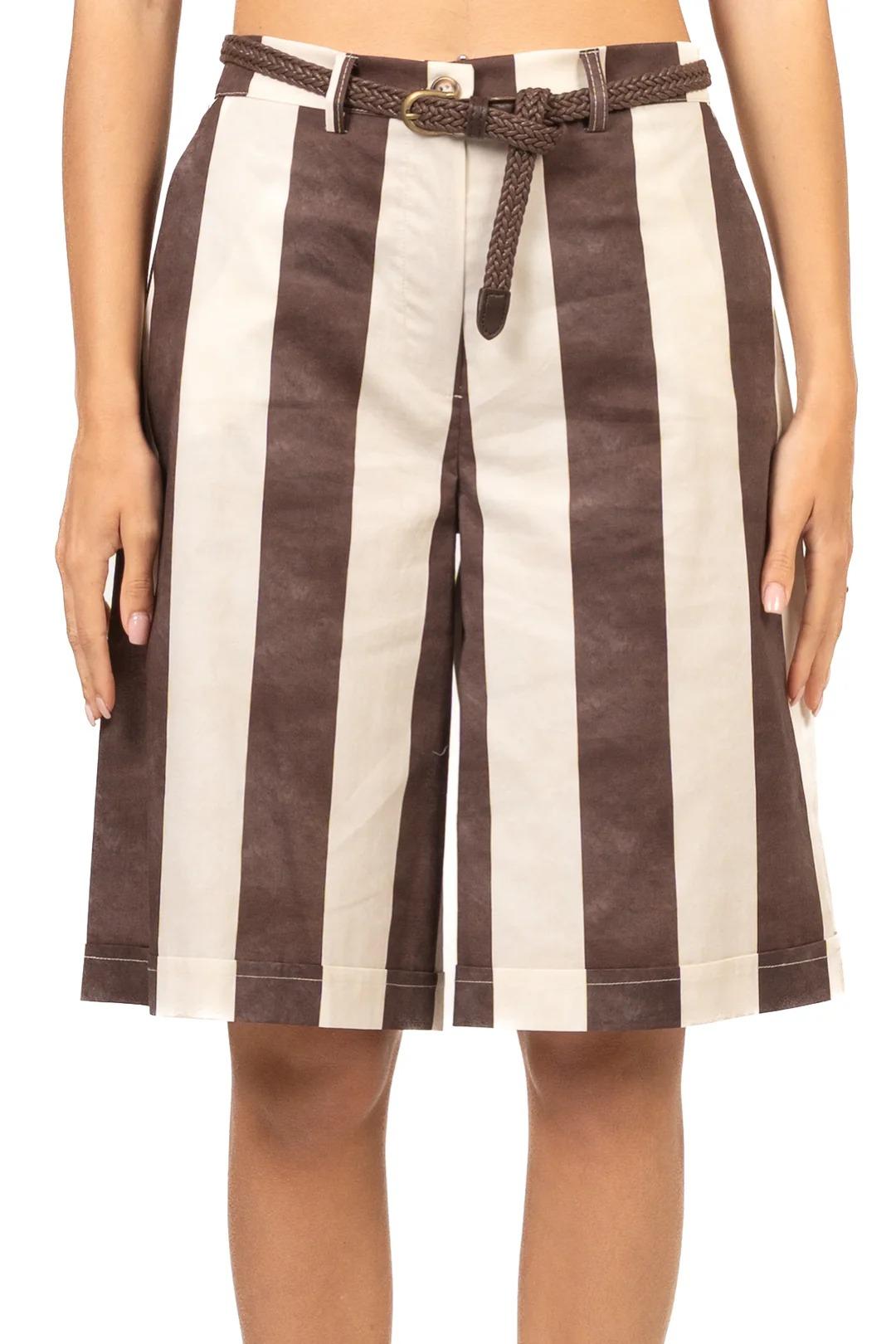 Vicolo - Completo top e bermuda rigati Art. TAB2508 TAB2508 MORO/BURRO VICOLO 