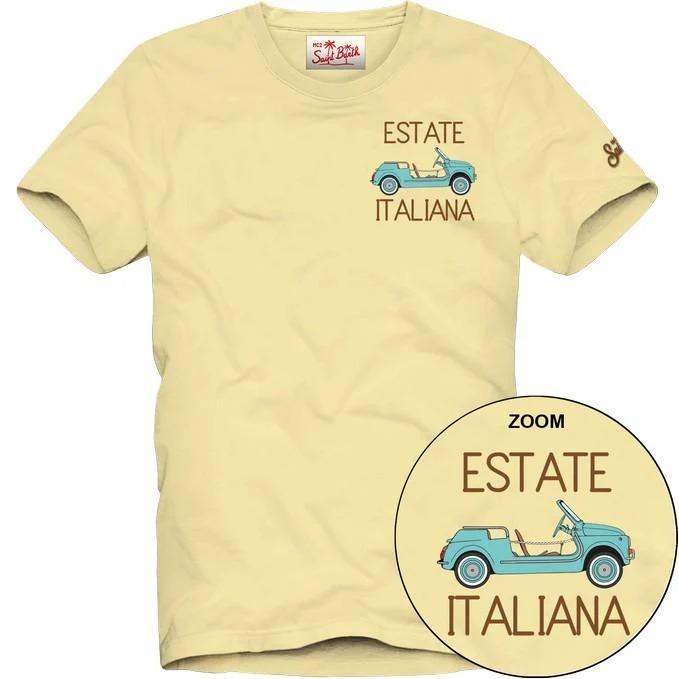 T-shirt Mc2 Saint Barth Blu art. Portofino con ricamo POT0001 04513L MC2 SAINT BARTH 
