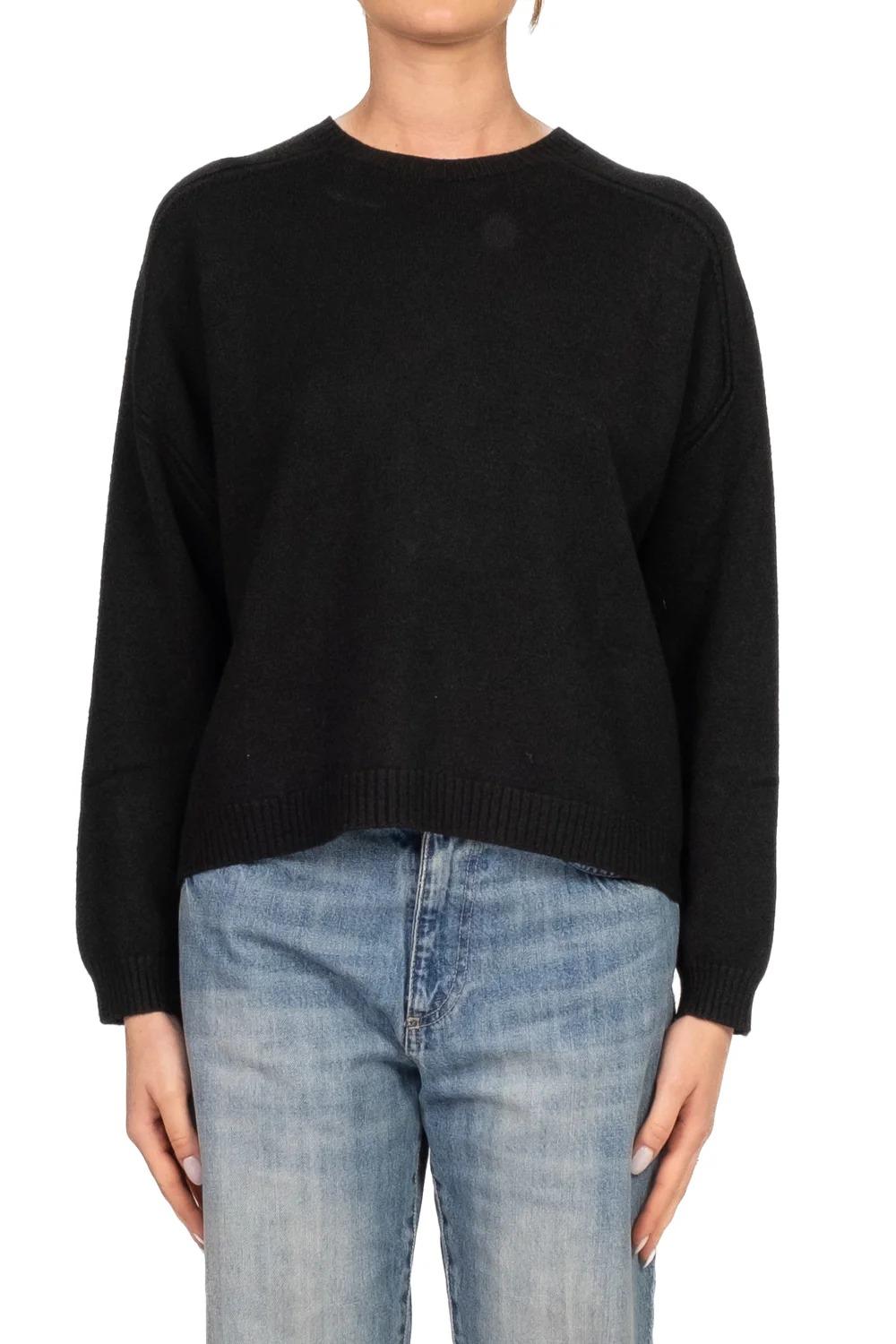 Vicolo - Maglia scatola girocollo Art. 77062F NERA 77062F NERO VICOLO 