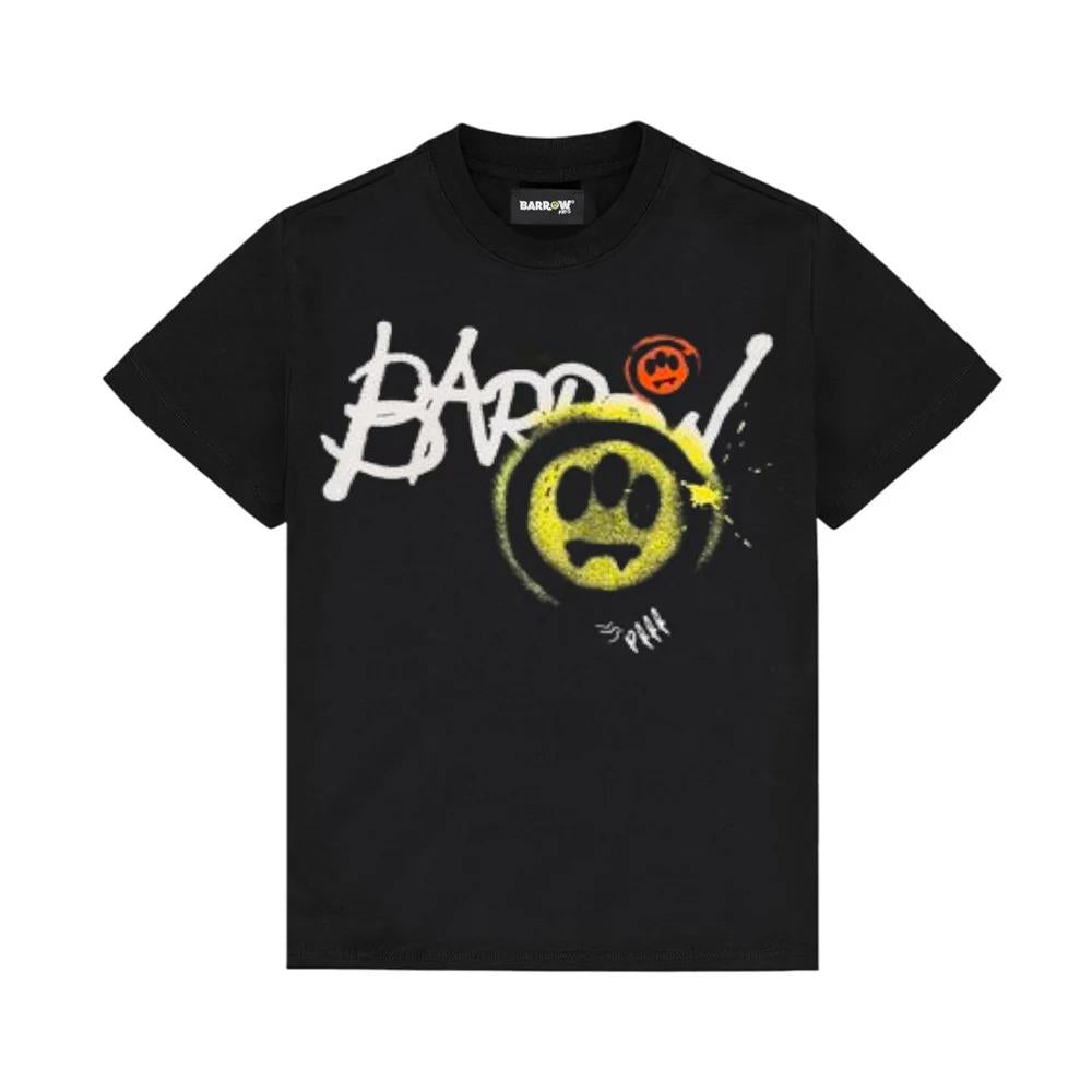 Barrow T-shirt Mera A Maniche Corte Con Stampa S6BKJUTH055-110 NERA S6BKJUTH055 110 BARROW 