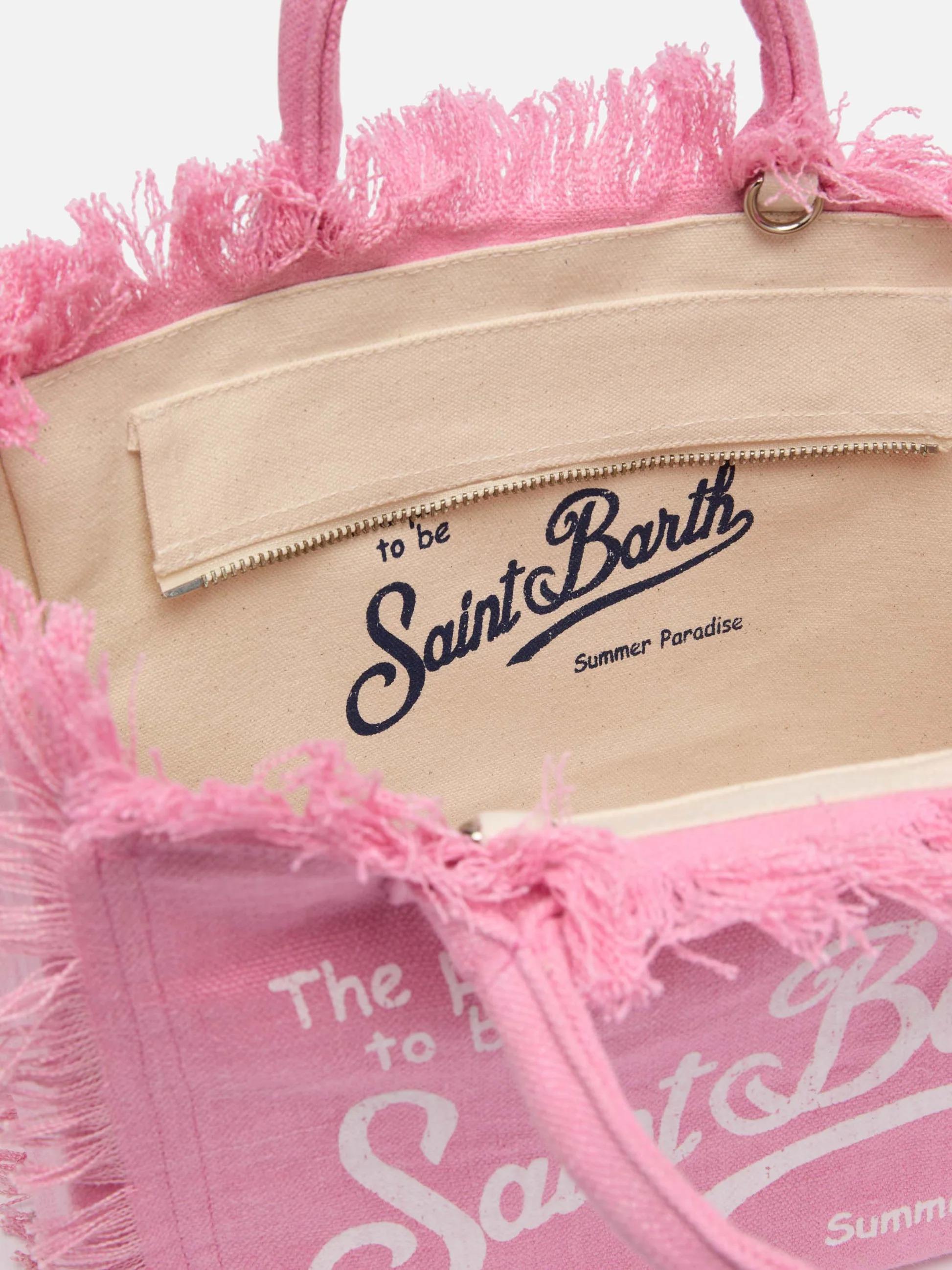 Borsa Colette in lino rosa tinta unita COL0018 00142L MC2 SAINT BARTH 