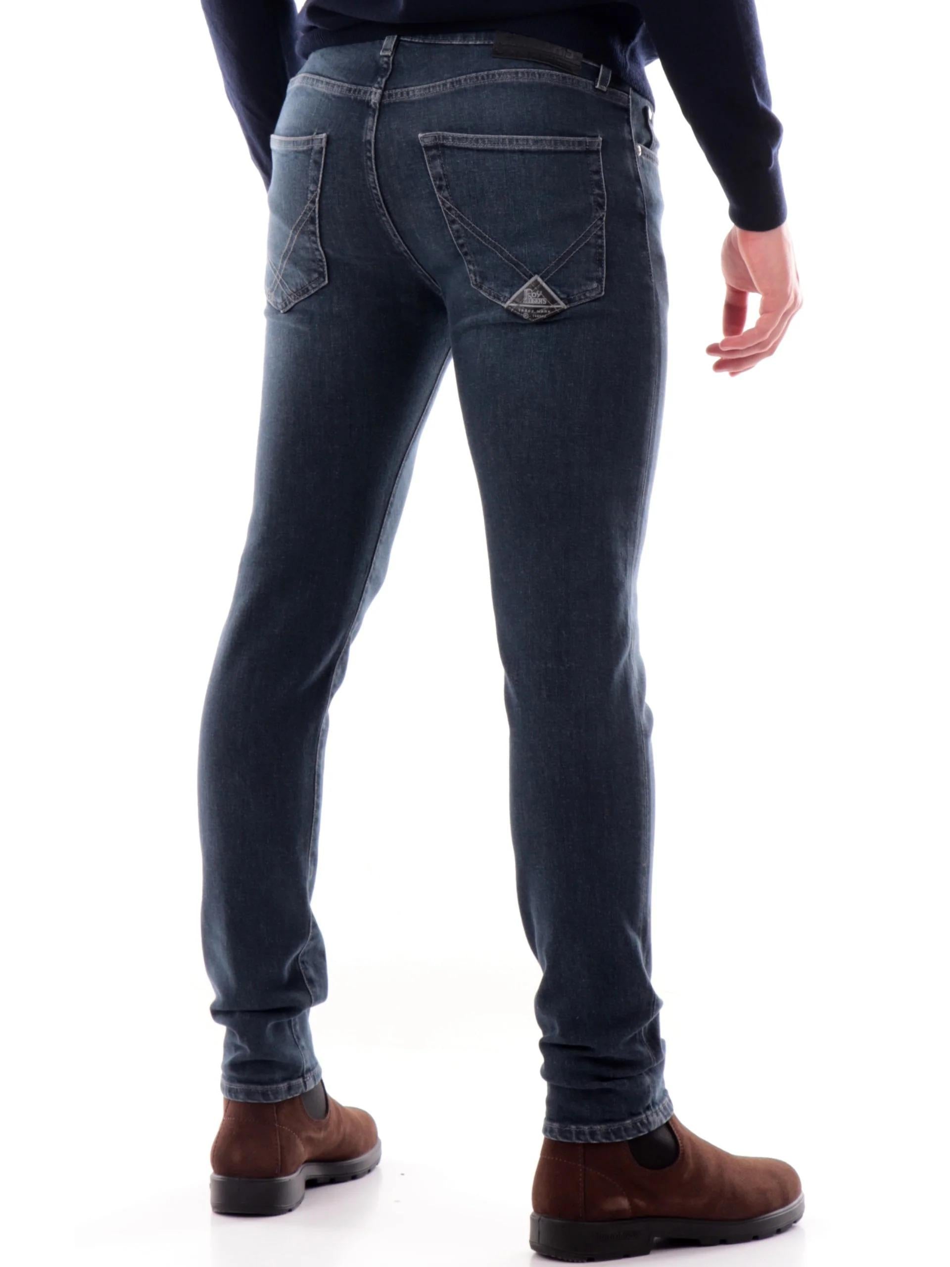 Pantaloni jeans Roy Rogers 517 Denim Cortland blu da uomo Slim RRU075D6992993 C0999 ROY ROGER'S 