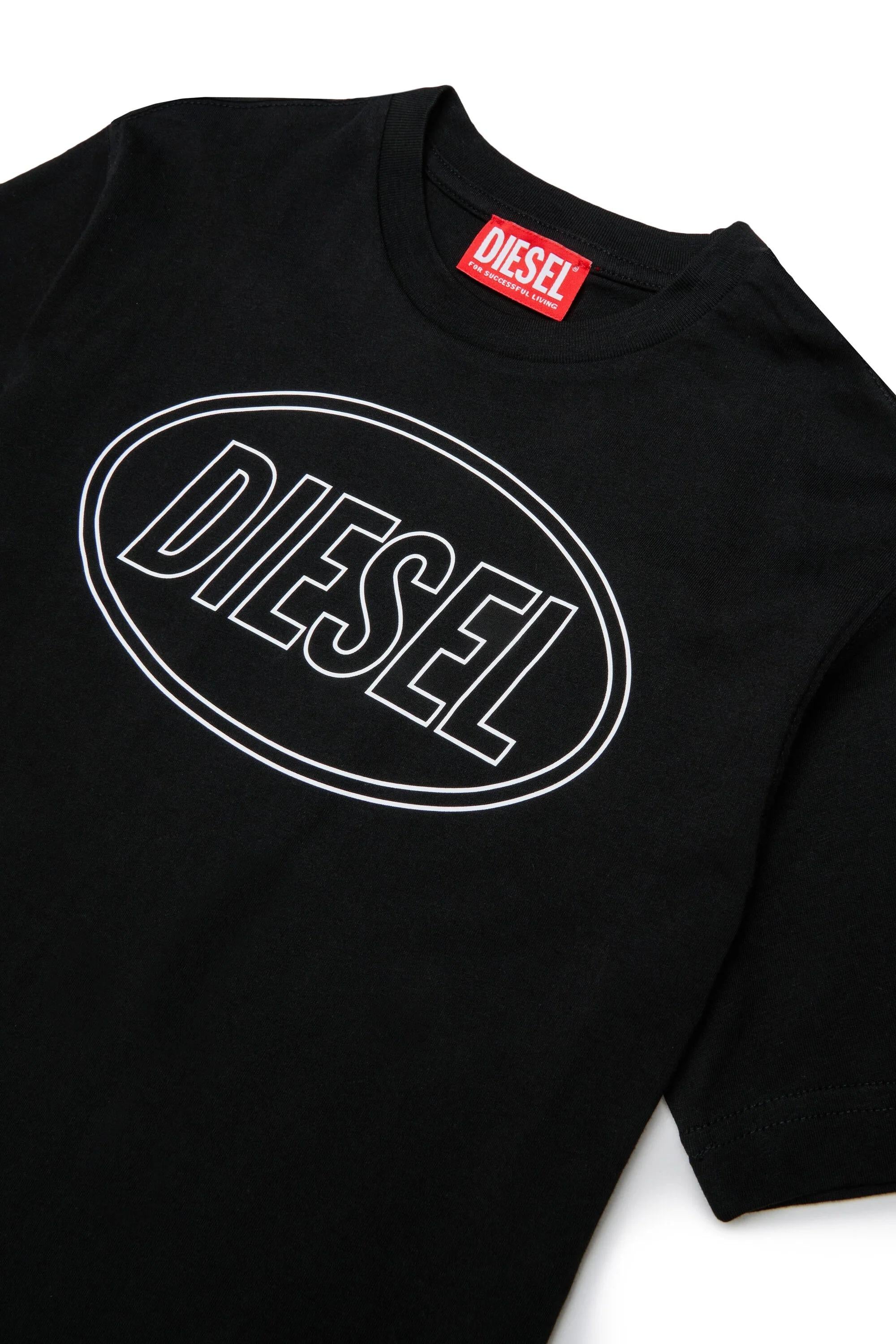 DIESEL T-shirt con logot circle over nera J02582-DGRAI K900 DIESEL 