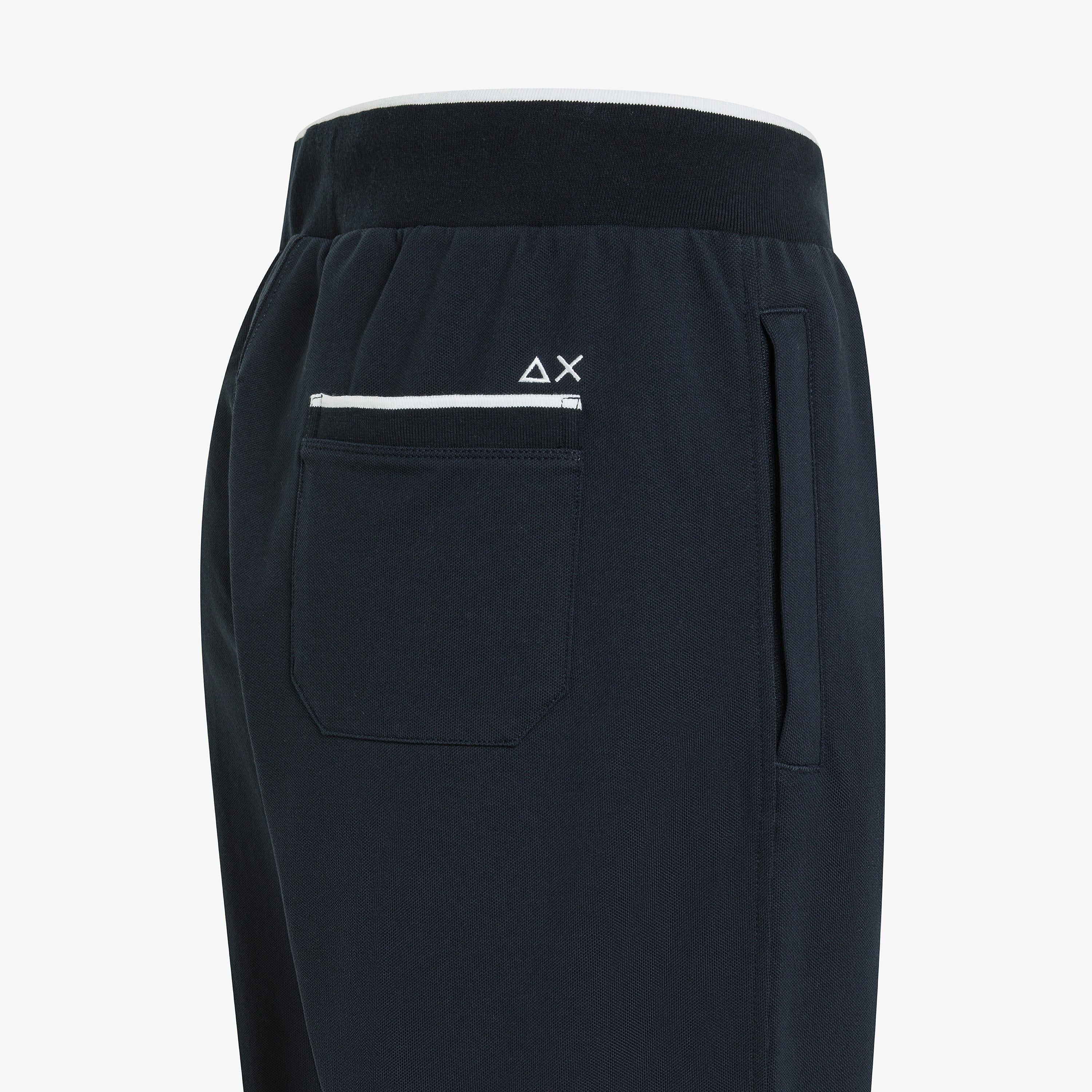 SUN68 Sweatpants piquet small stripe Navy Blue F36139 07 SUN 68 