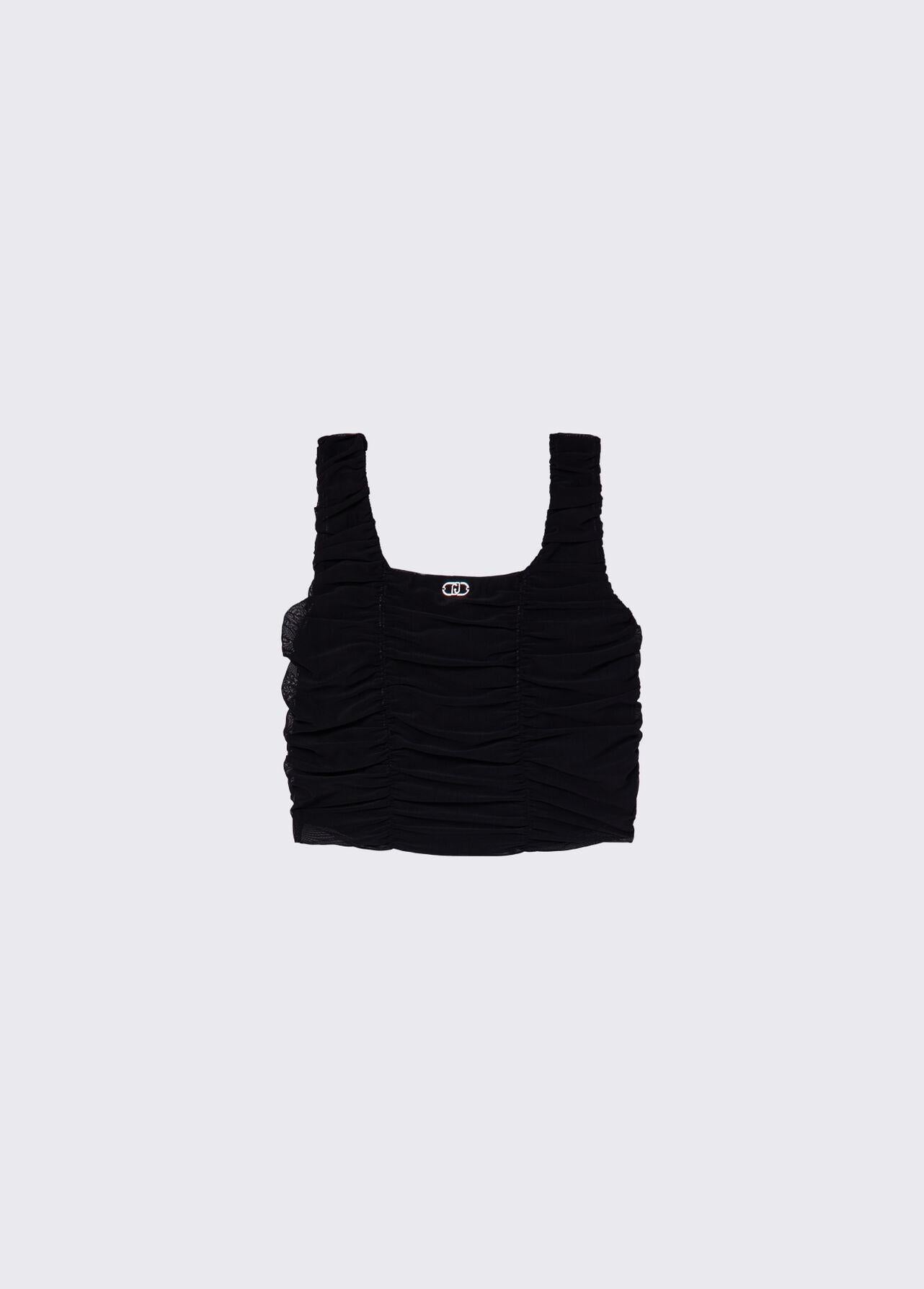 LIU-JO Top in jersey drappeggiato NERO GA6090J4966 22222 LIU-JO 