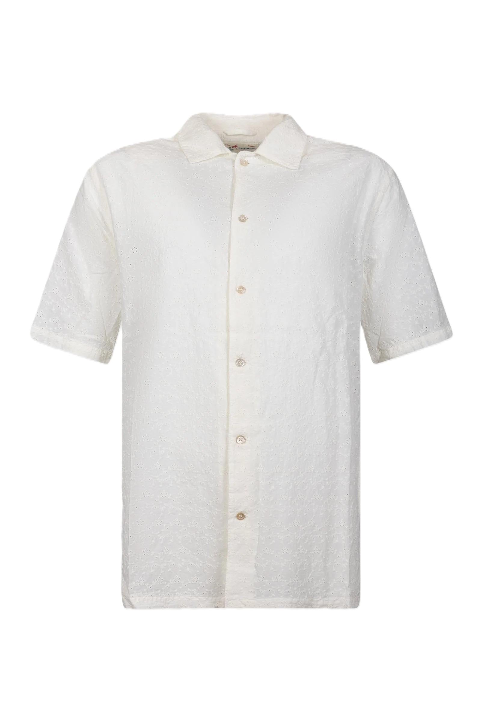 Camicia Sifnos Maniche Corte Sangallo Fiore MC2 SAINT BARTH SIF0002 07945L MC2 SAINT BARTH 