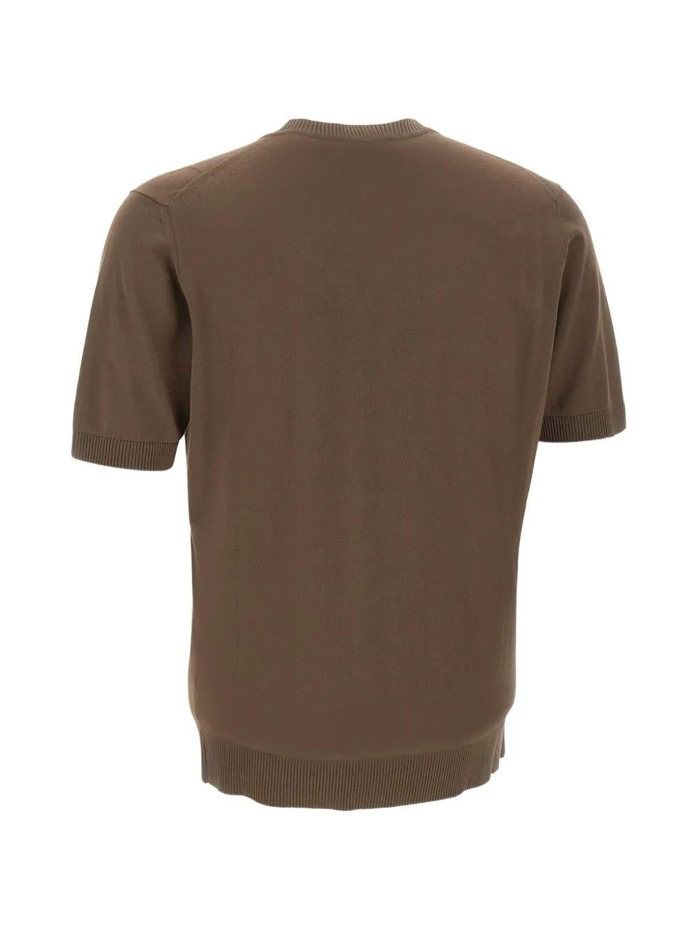 Kangra<BR/>Maglia a coste a maniche corte caffè 3016/21 65 KANGRA 