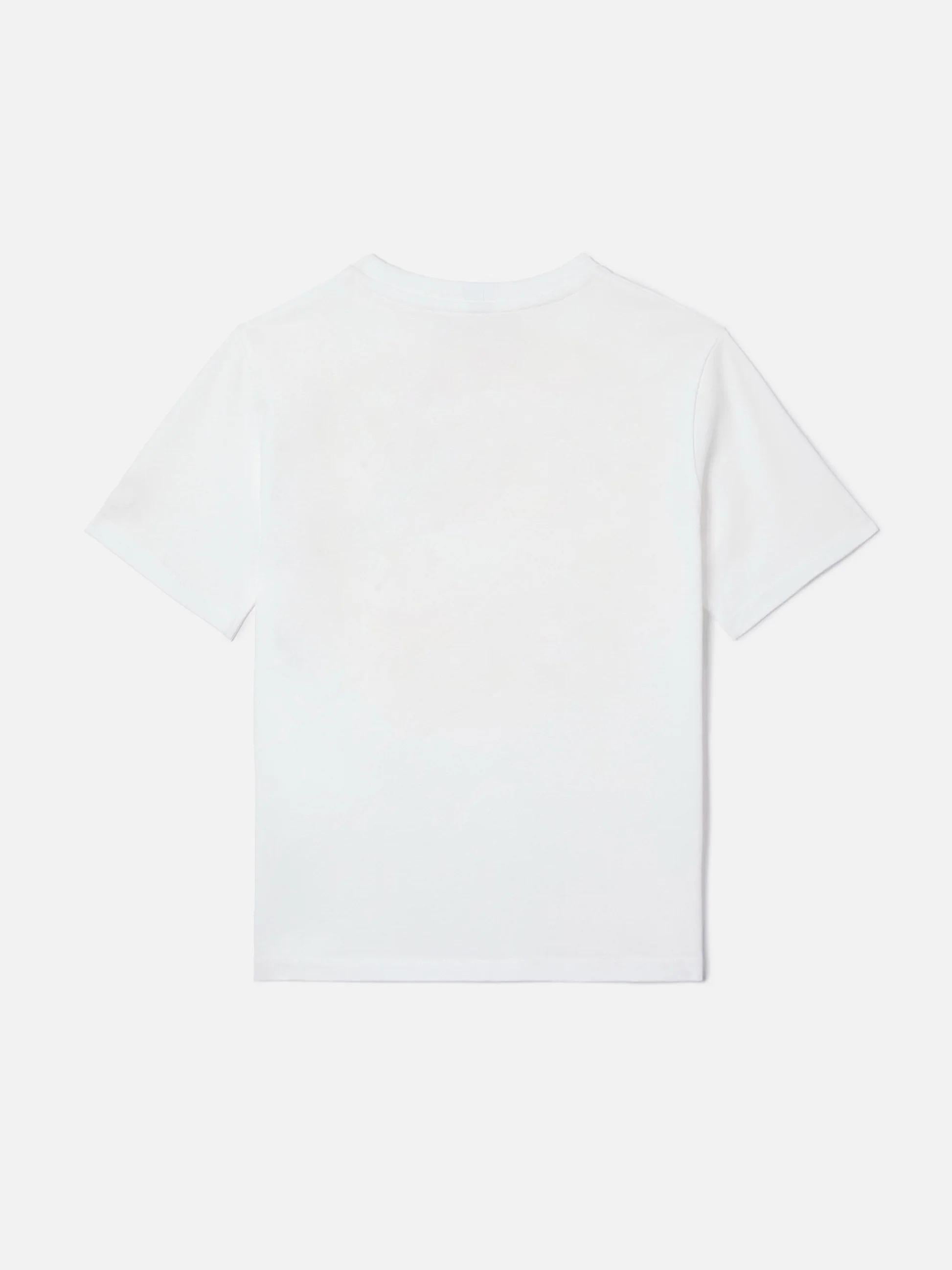 T-shirt Gary Jr in tessuto effetto spugna bianco con logo ricamato GAR0001 01163L MC2 SAINT BARTH 