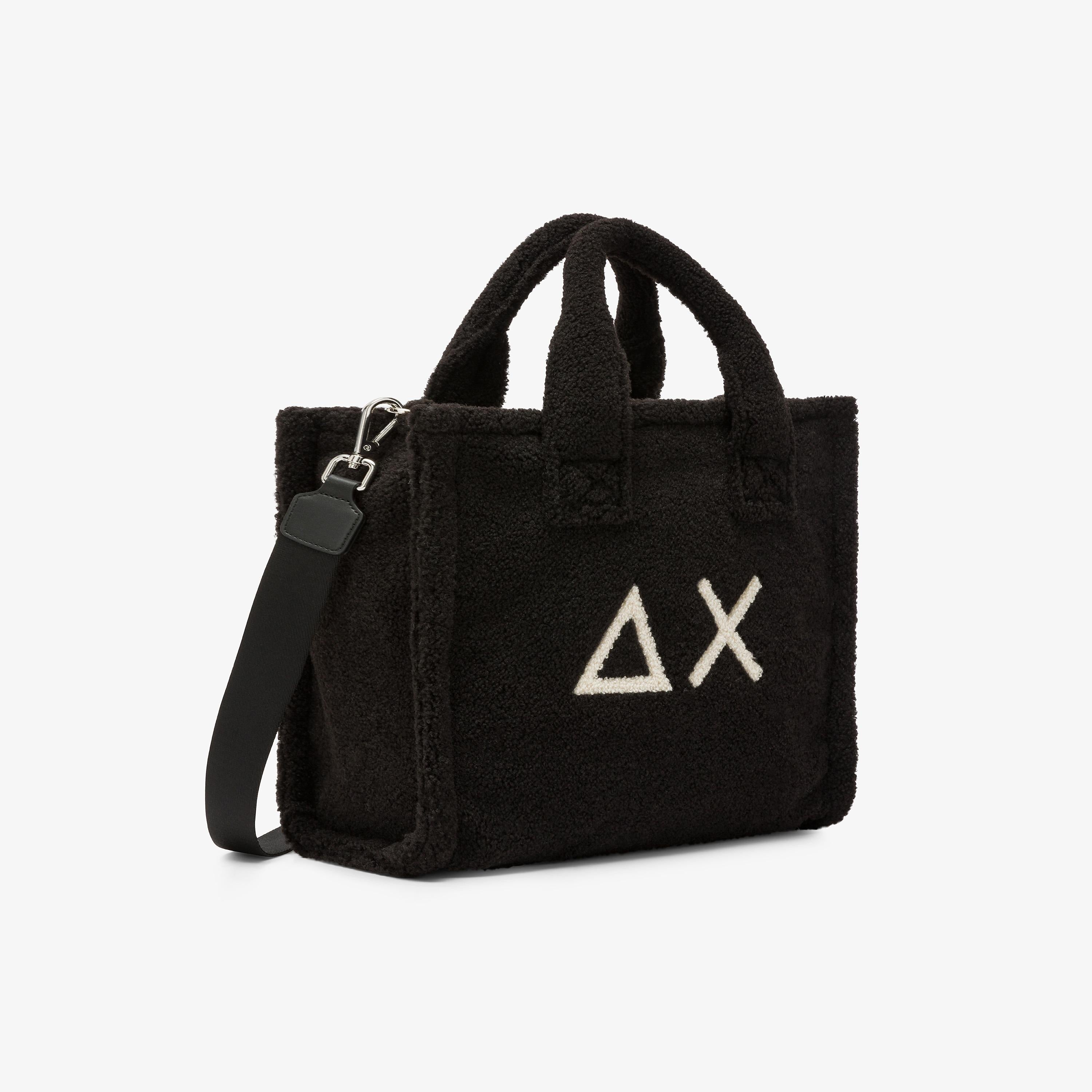 Shopping bag midi Cali in teddy nero X45224 11 SUN 68 
