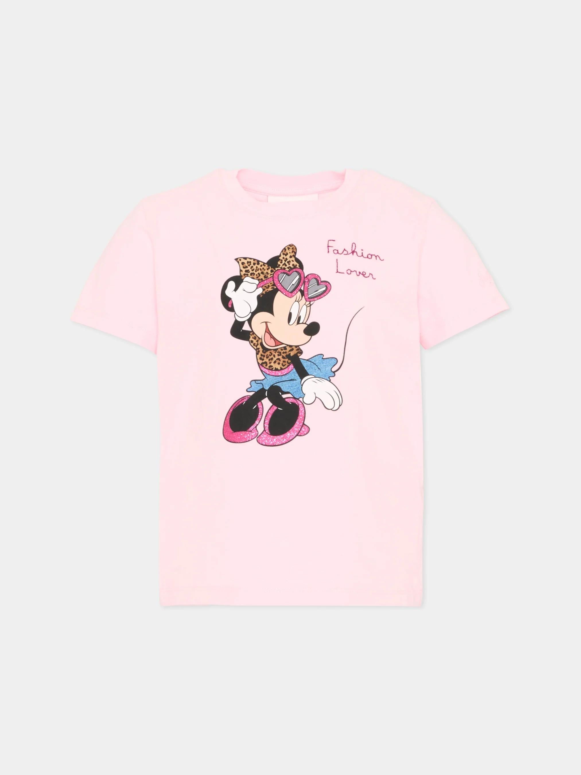 Mc2 Saint Barth<BR/>T-shirt rosa Elly per bambina Minnie ELLY001 00301L MC2 SAINT BARTH 