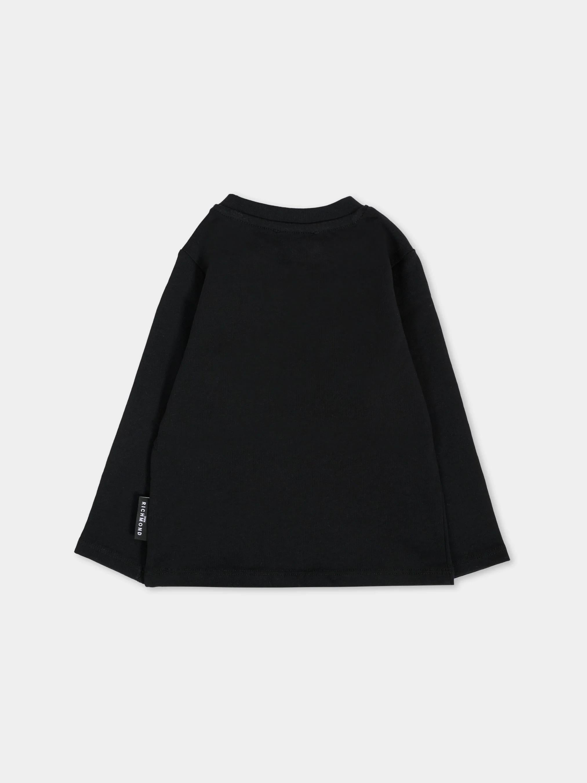 John Richmond T-shirt nera per neonati con logo RIA25012TS BLACK Richmond kids 