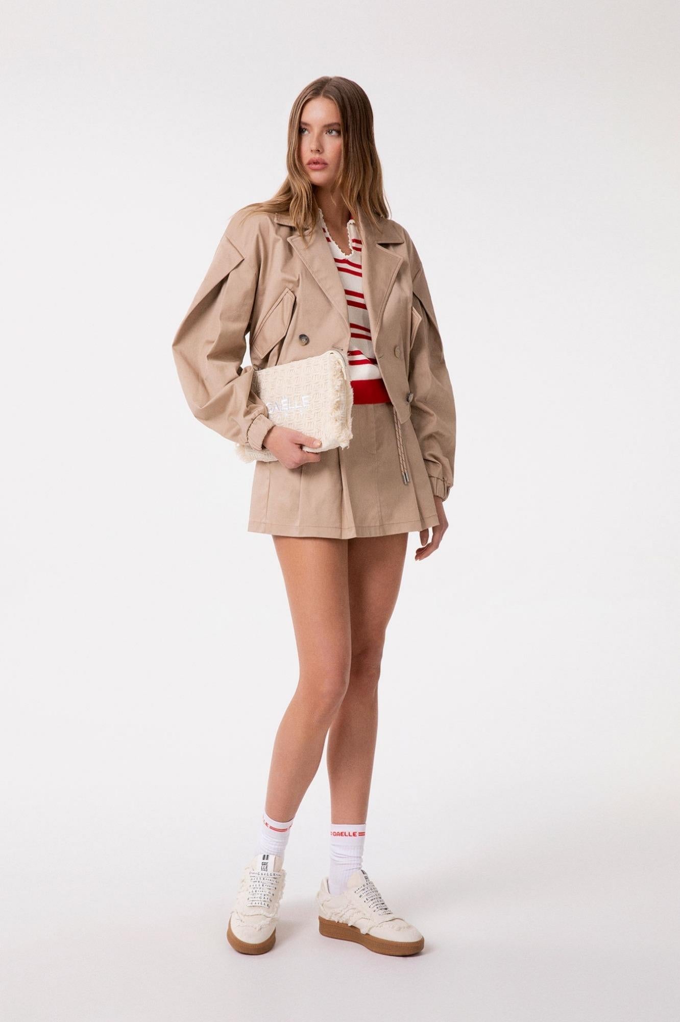 Trench Corto Con Maniche A Palloncino  Safari - Gaëlle Paris GAABW09700-TMTG0001 BE33 GAELLE 