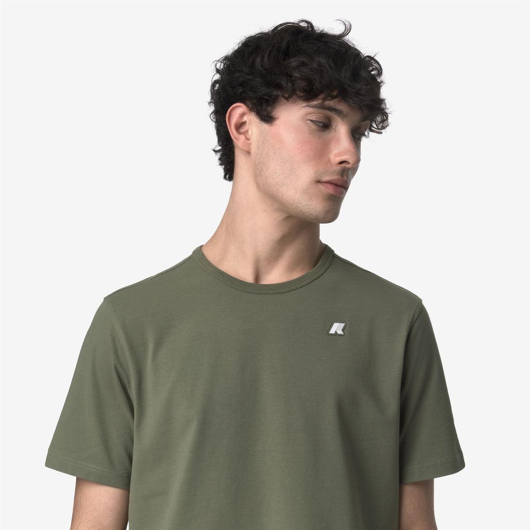 T- shirt Adame Light Stretch Jersey Green Lychen