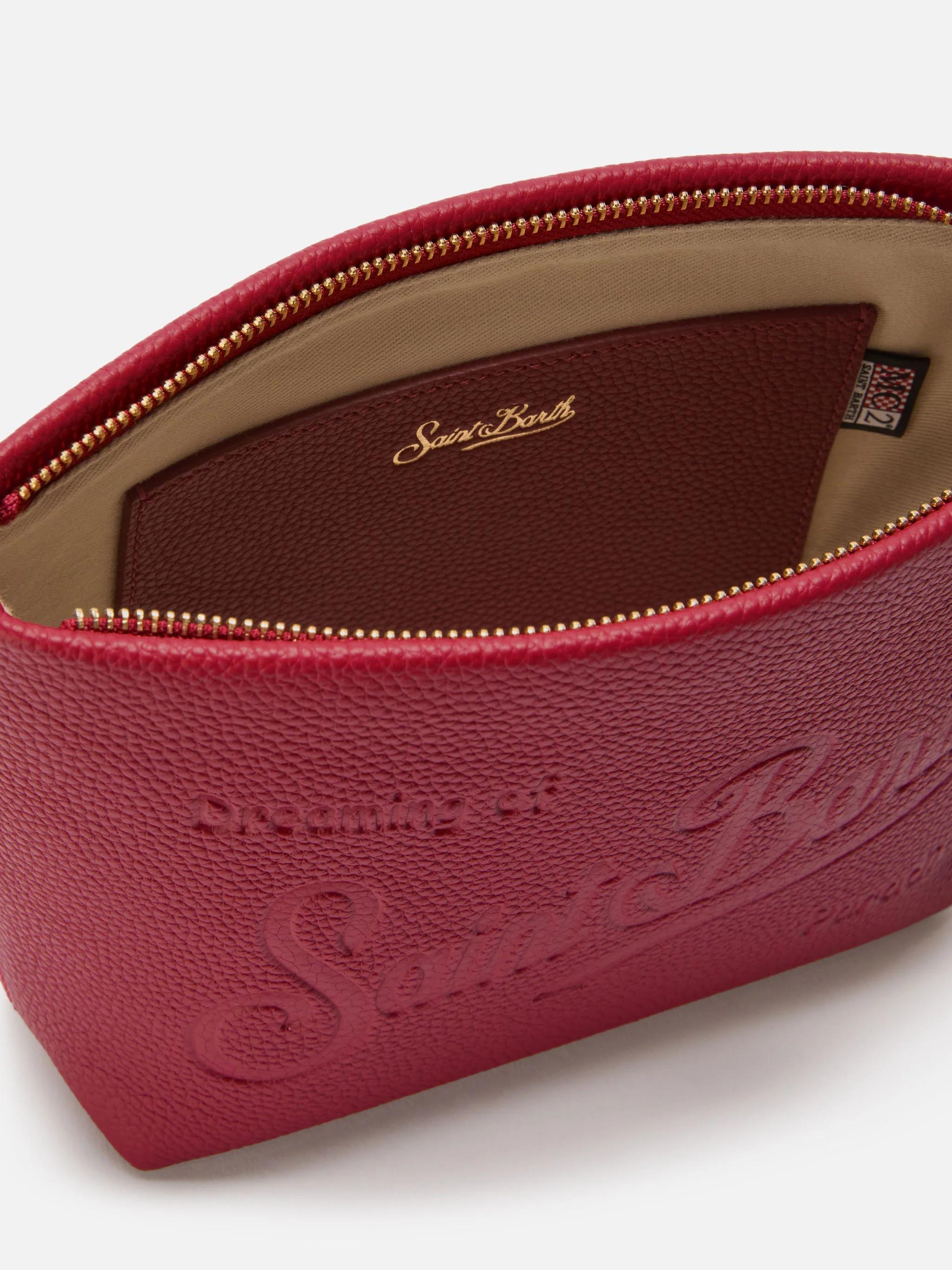 Borsa a spalla Aline Bag in pelle martellata bordeaux ALI0034 00777I MC2 SAINT BARTH 