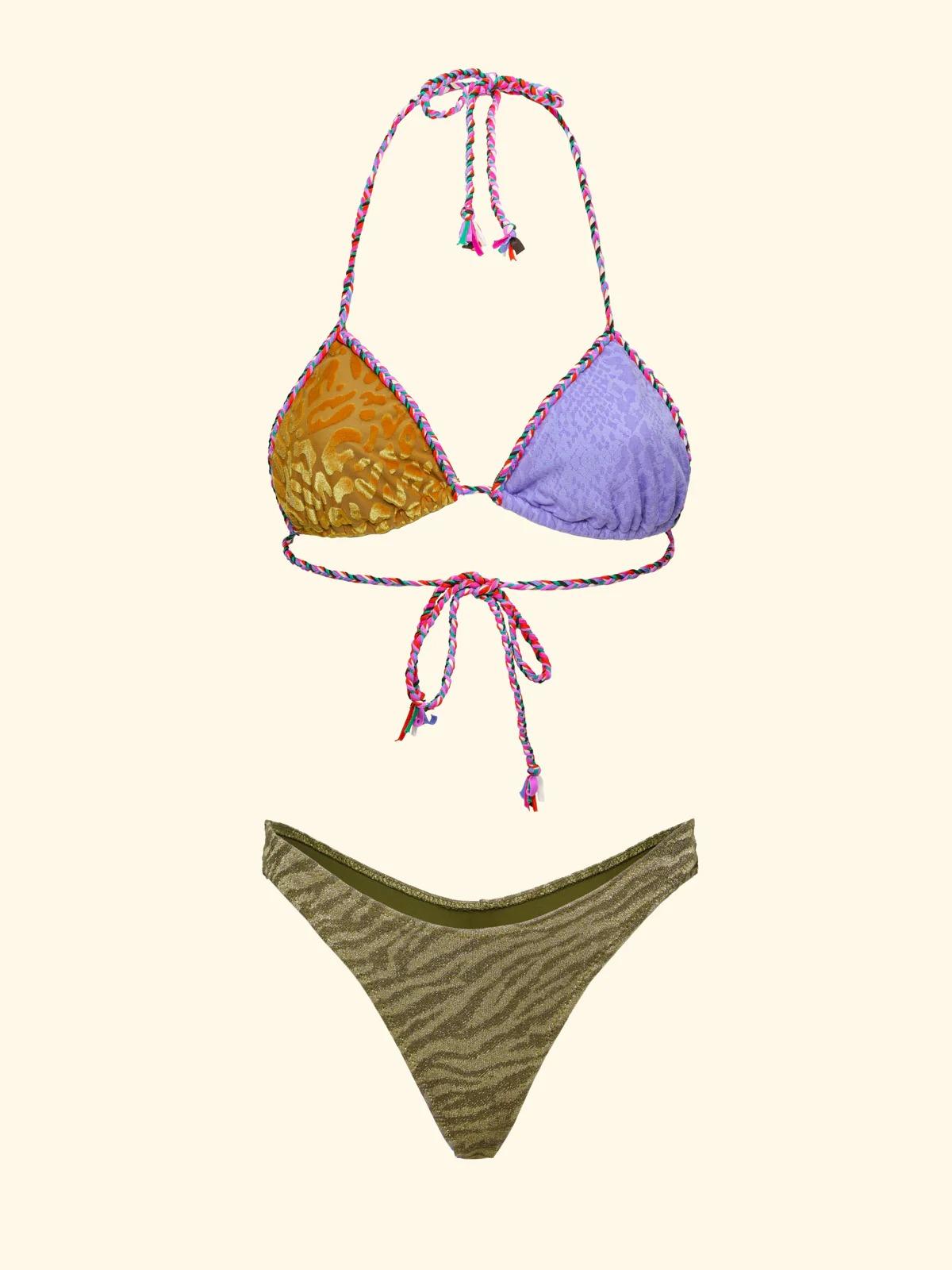 Bikini  Donna Fxxk triangolo-americano fisso Multicolor SW0150MC FK26-SW0150 MC F**K 