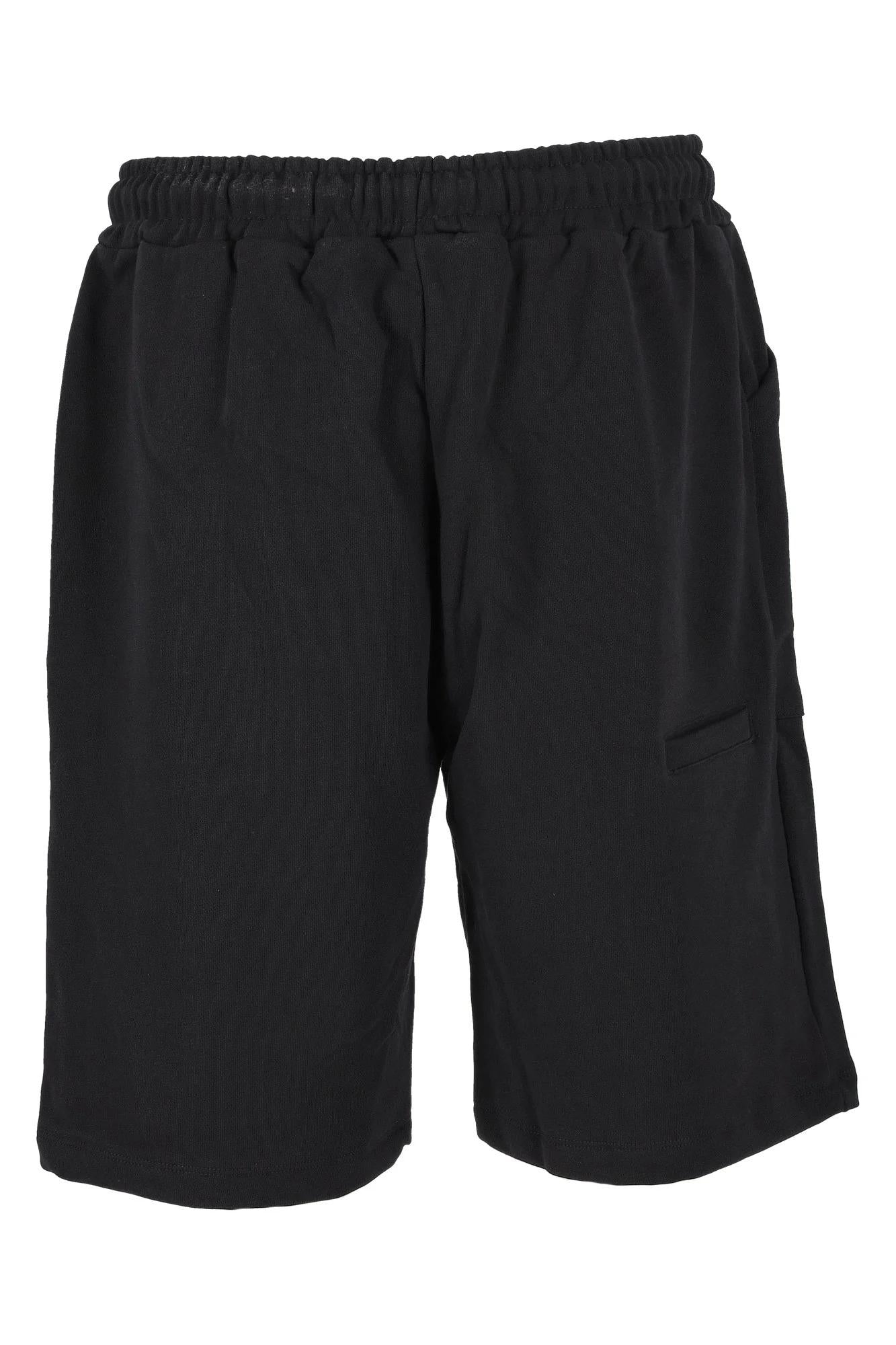Disclaimer In Felpa Bermuda Colore Nero 26EDS55415 NERO-ST.BIANCA DISCLAIMER 