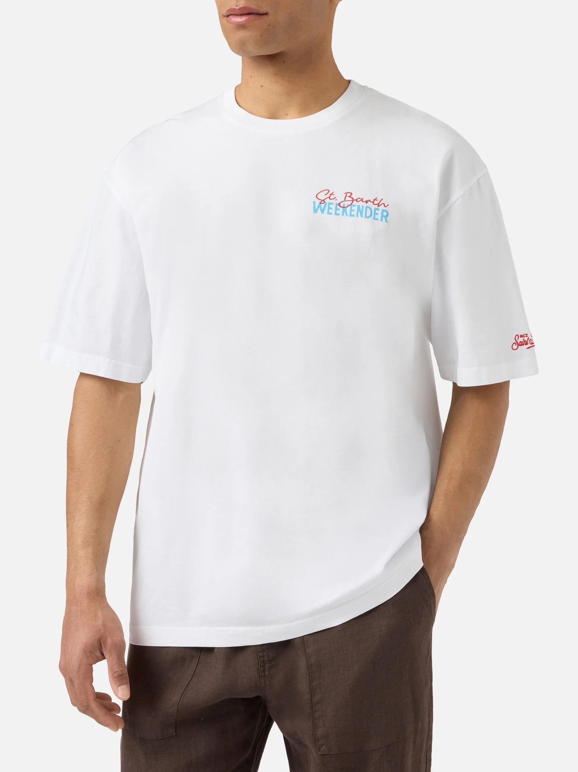 T-shirt Delmar con stampa St. Barth Weekender e maxi grafica sul retro DLR0001 04314L MC2 SAINT BARTH 
