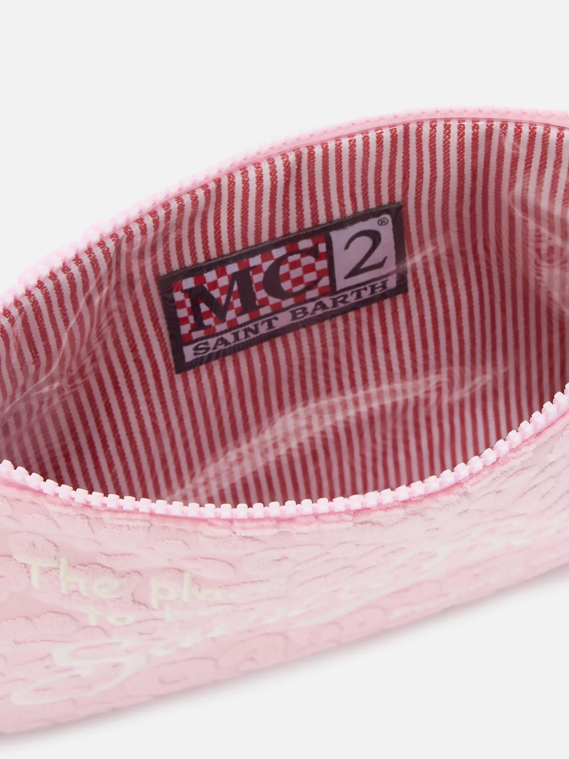 Parisienne Sponge pouch con motivo leopardato in rilievo e trcolla removibile PAR0014 00527L MC2 SAINT BARTH 