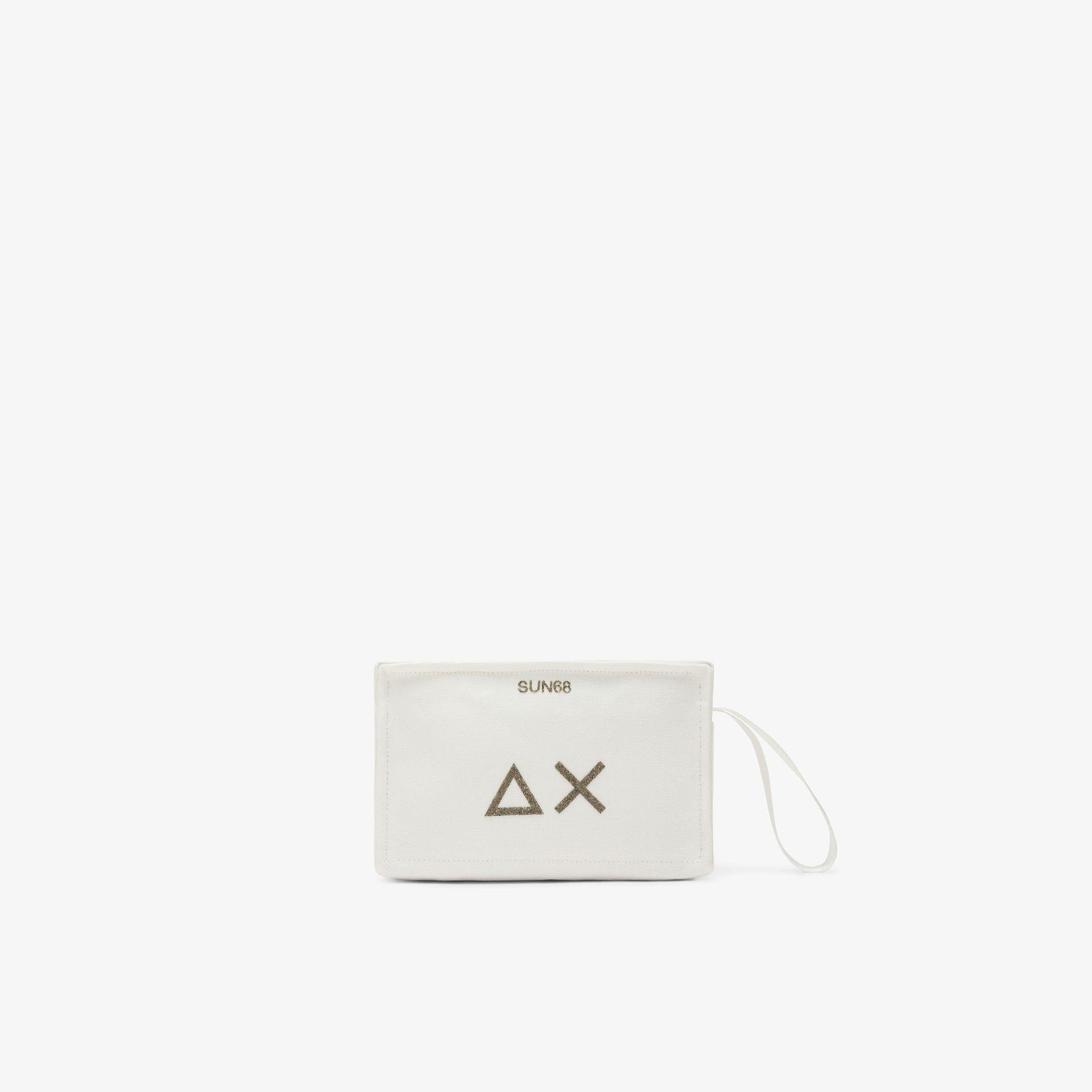 Beauty case in tela di cotone bianco panna W36204 31 SUN 68 
