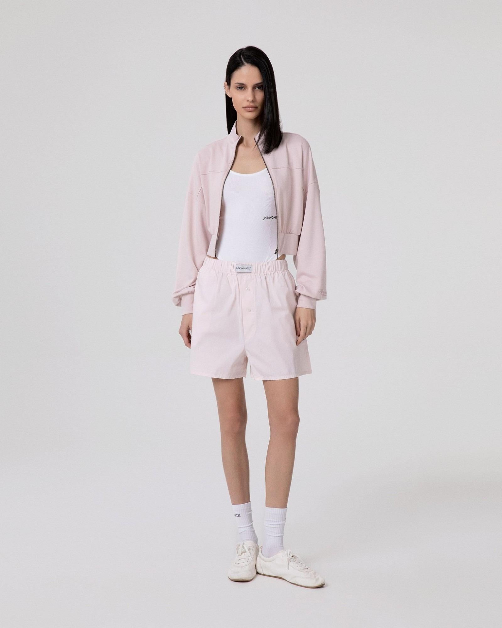 Giacca corta con zip integrale e inserti in viscosa  Nude HINNOMINATE HMABW02392-TMTM0017 RO06 HINNOMINATE 