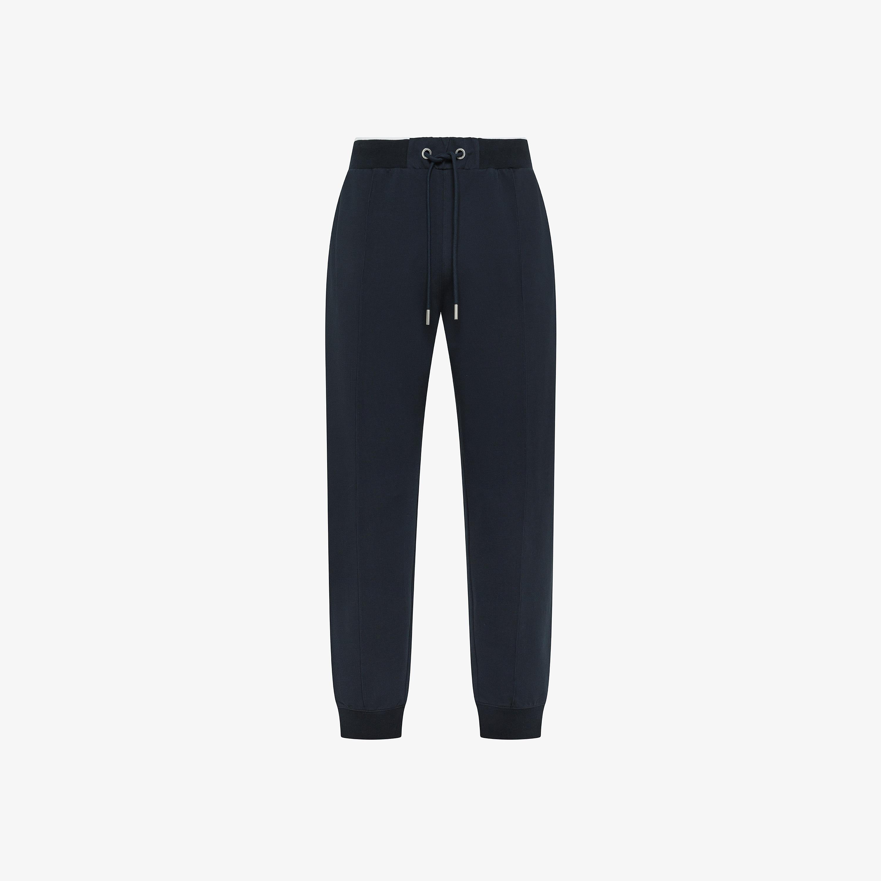 SUN68 Sweatpants piquet small stripe Navy Blue F36139 07 SUN 68 