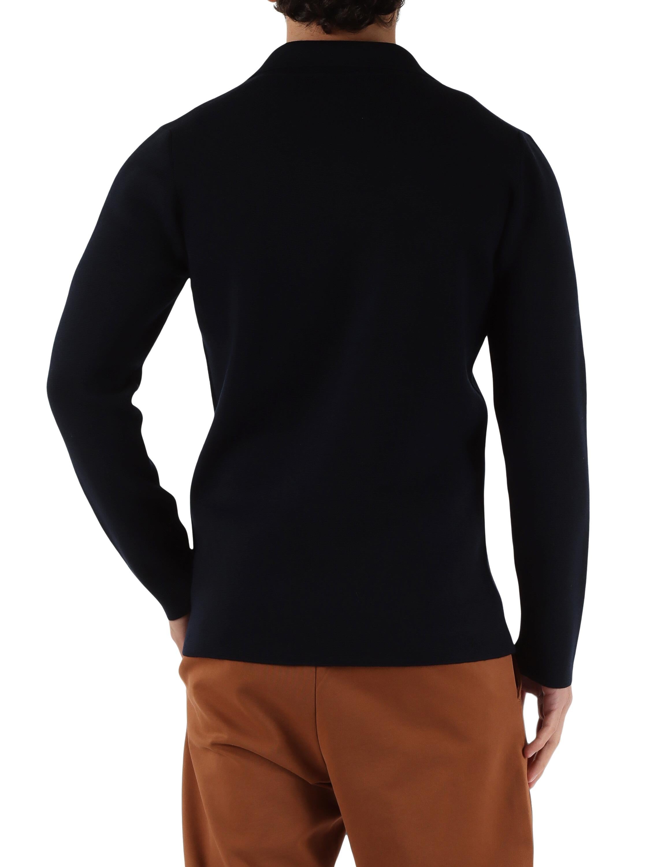 DIKTAT<BR/>Giacca in maglia di misto lana DK97112 BLU NOTTE DIKTAT 