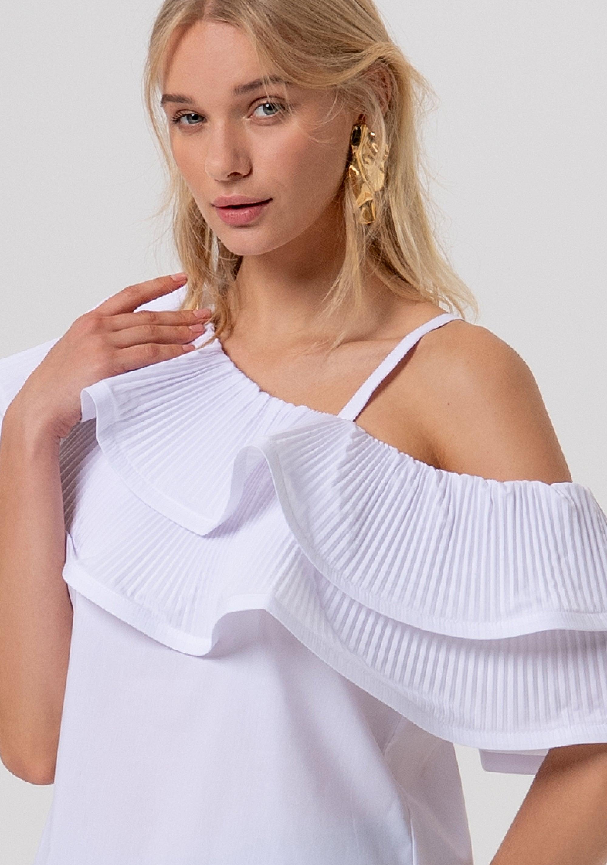 Top regular monospalla WHITE FR26ST2004W697F9 278 FRACOMINA 