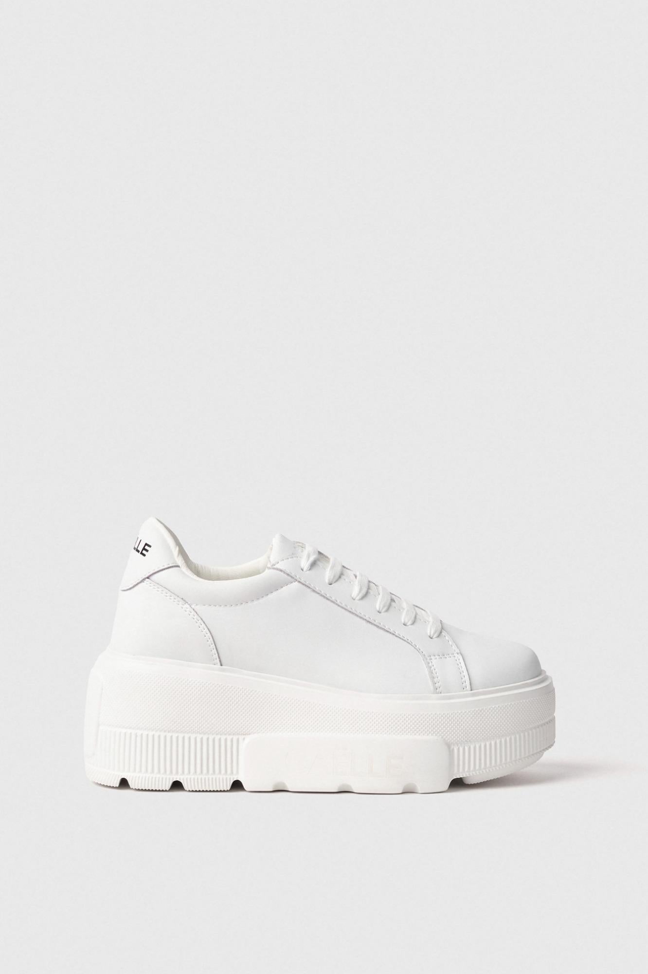 Sneakers addict plateau con logo sulla suola  Bianco - Gaëlle Paris GACAW01318-MTFI0014 BI01 GAELLE 