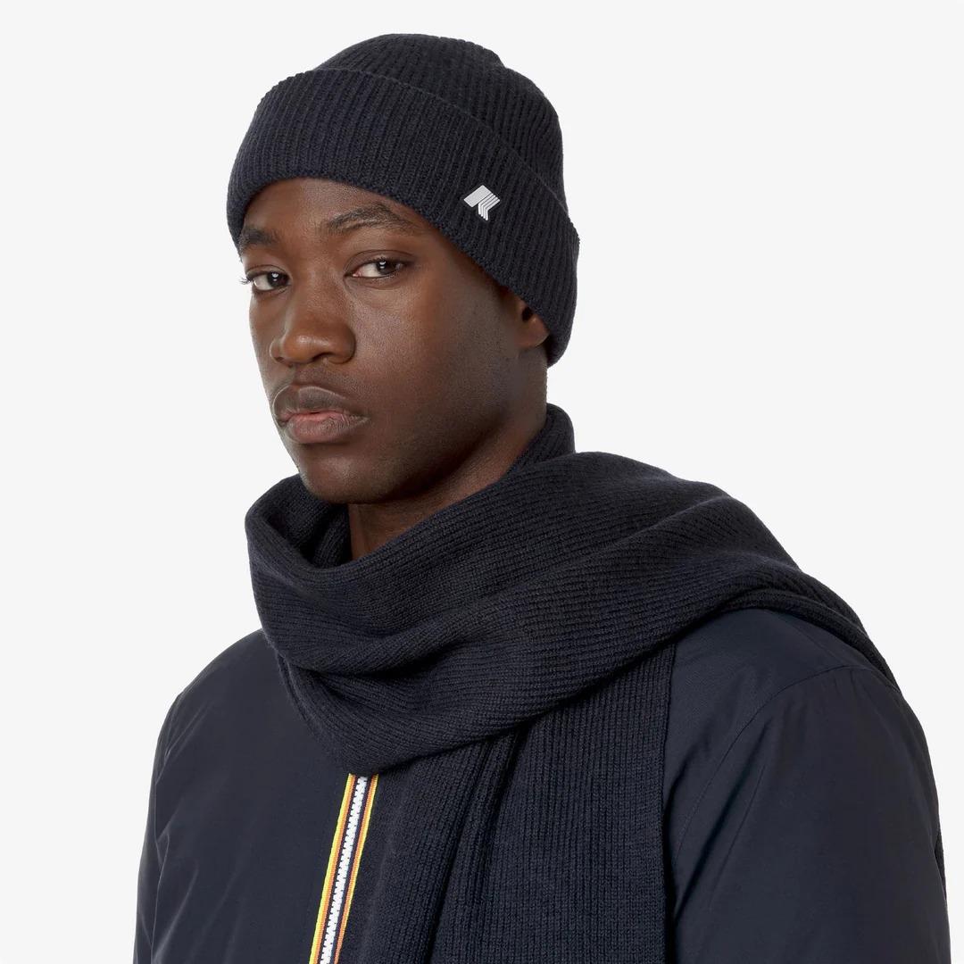 BRICE CARDIGAN STITCH WOOL<BR/>BLUE DEPTH MELANGE K2132HW AZ2 K-WAY 