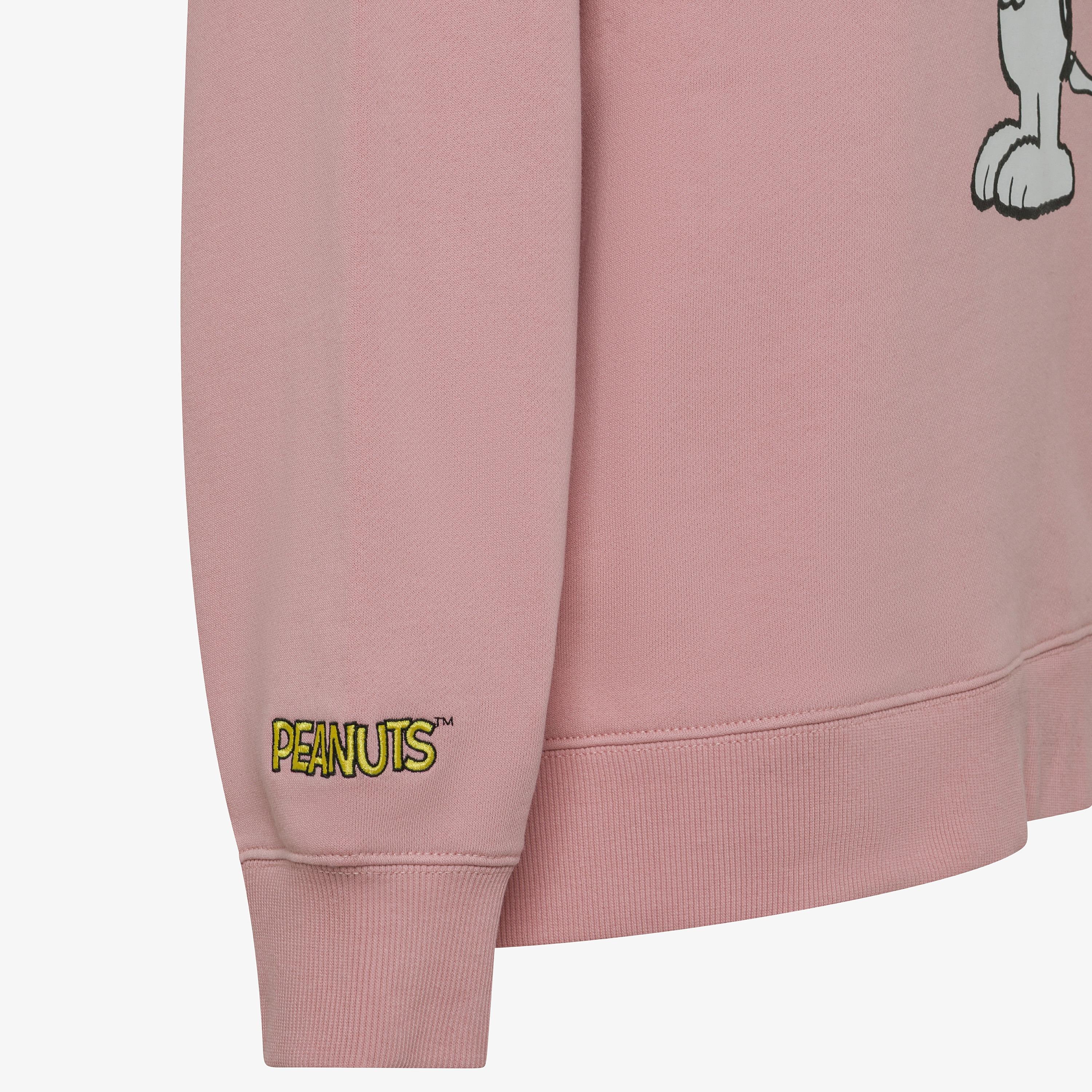 Felpa Peanuts in misto cotone con cappuccio rosa scuro F45221 57 SUN 68 