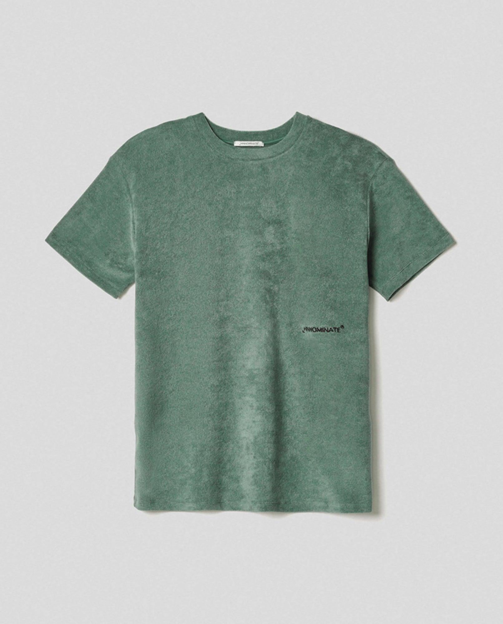 HINNOMINATE T-Shirt Uomo Spugna con ricamo-Muschio HMABM01341-PTTY0006 E35 HINNOMINATE 