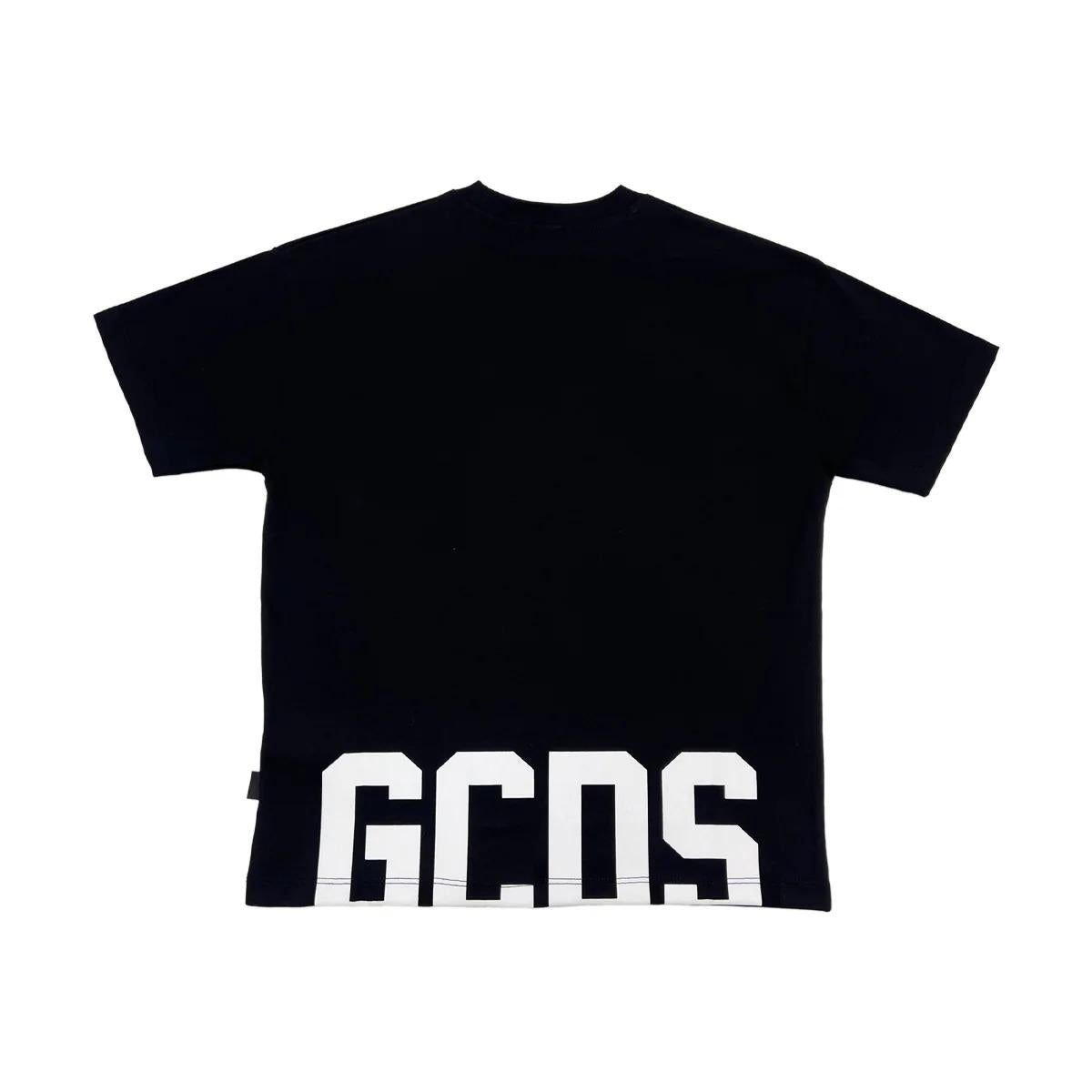 Gcds tshirt nera bambino maxi logo sul retro Z0UJQC587J105* 999R GCDS 