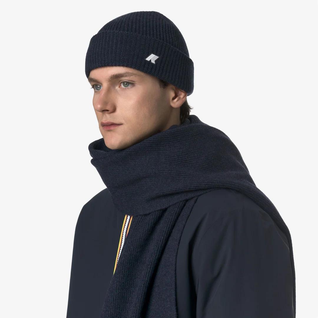 BRICE CARDIGAN STITCH WOOL<BR/>BLUE AIRFORCE MEL K2132HW KB1 K-WAY 