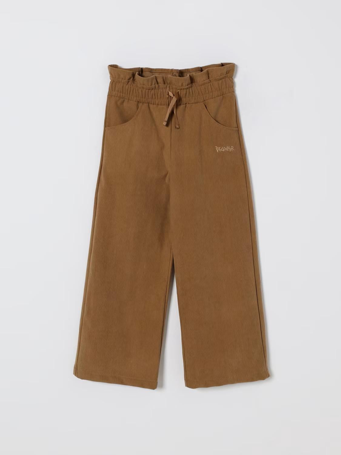 Pantalone in velluto bambina millerighe disclaimer BROWN 25IDK58759 BROWN DISCLAIMER 