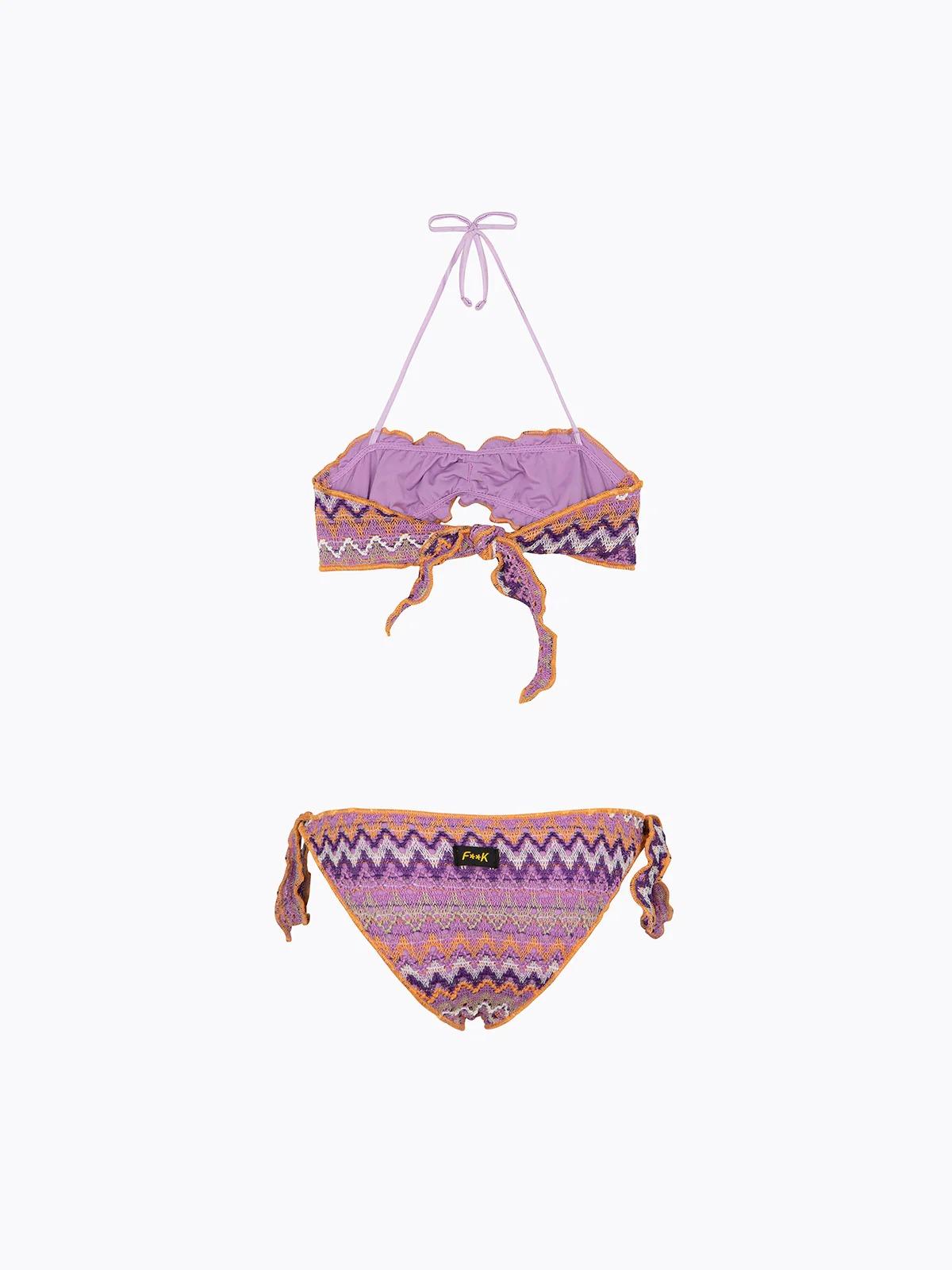 Bikini Bambina F**K Fascia con Slip Regolabile Multicolor SG0221-MC<BR/> FJ26-SG0221 MC F**K 