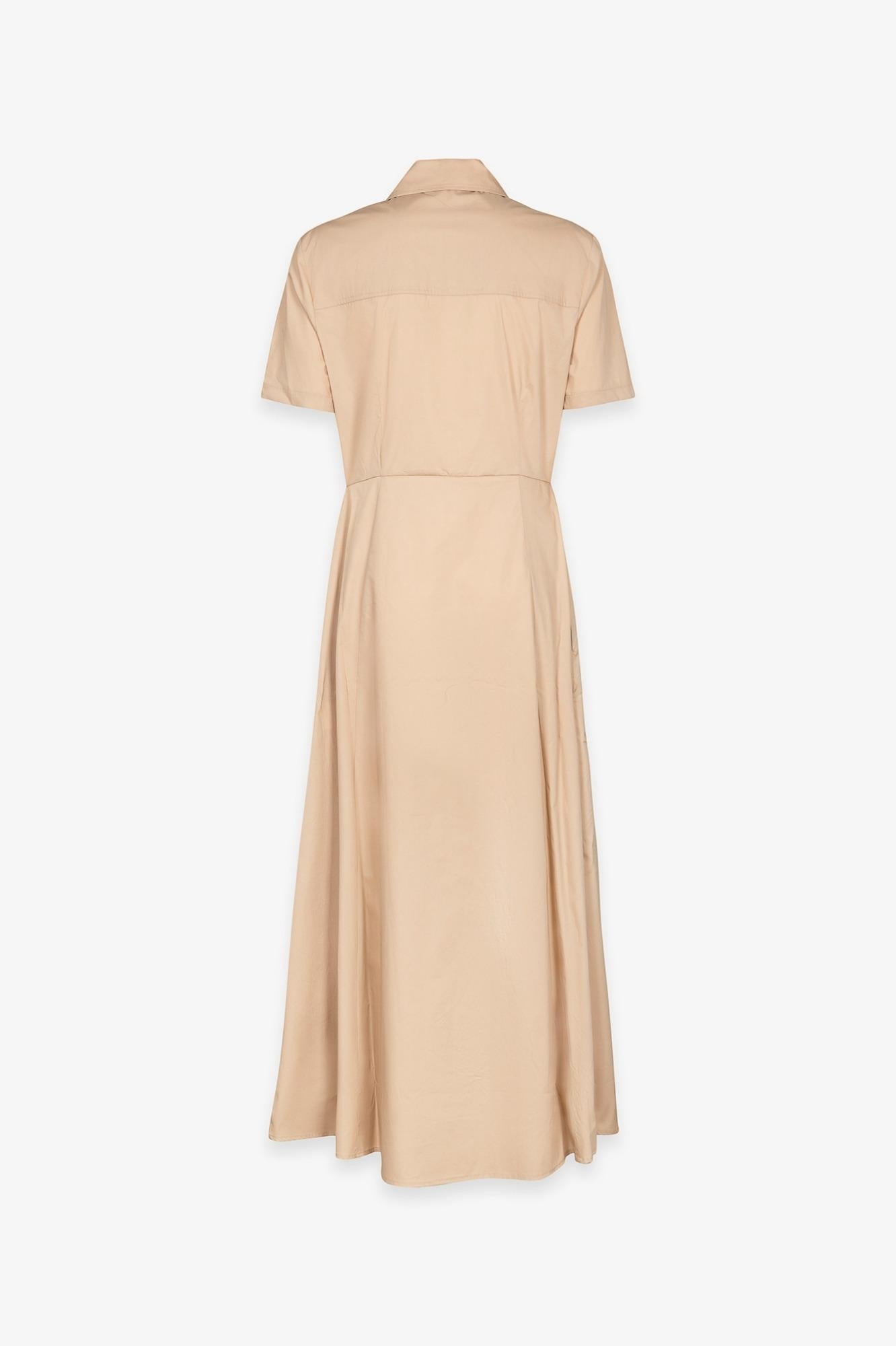 Abito Chemisier Midi A Mezza Manica Con Bottoni Oro  Safari - Gaëlle Paris GAABW09757-TMTL0028 BE33 GAELLE 