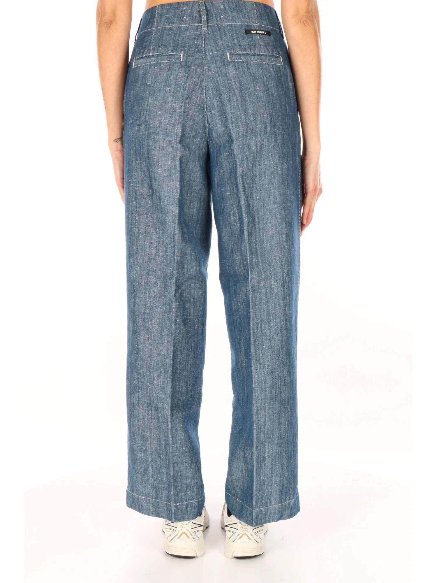 ROY ROGER'S PANTALONE RND90281D7380021 C0090 Indaco RND90281D7380021 C0090 ROY ROGER'S 