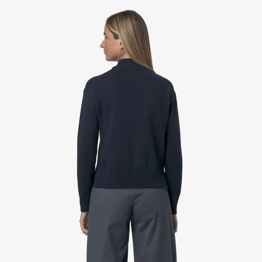 AGATA COTTON CASHMERE<BR/>BLUE DRESS K81341W B29 K-WAY 