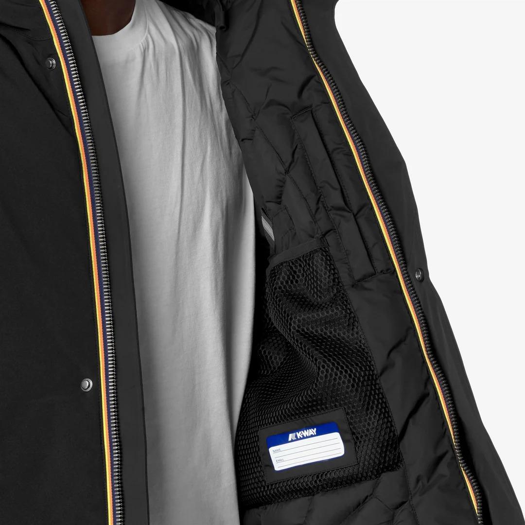 JACKEN BONDED PADDED<BR/>BLACK PURE K7132BW AT0 K-WAY 